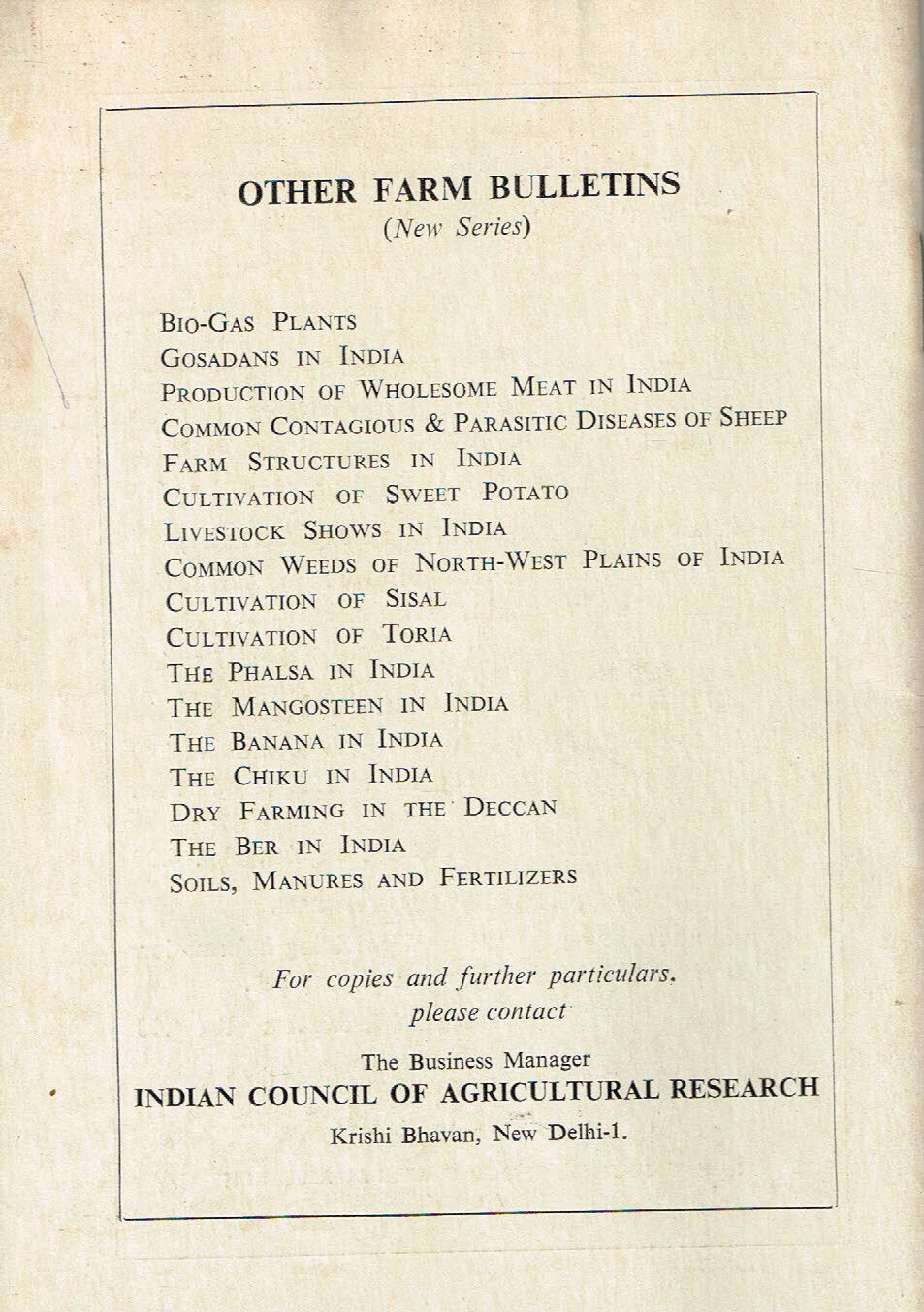 Vintage 1960s Farm Brochure India New Delhi Vetiver in India