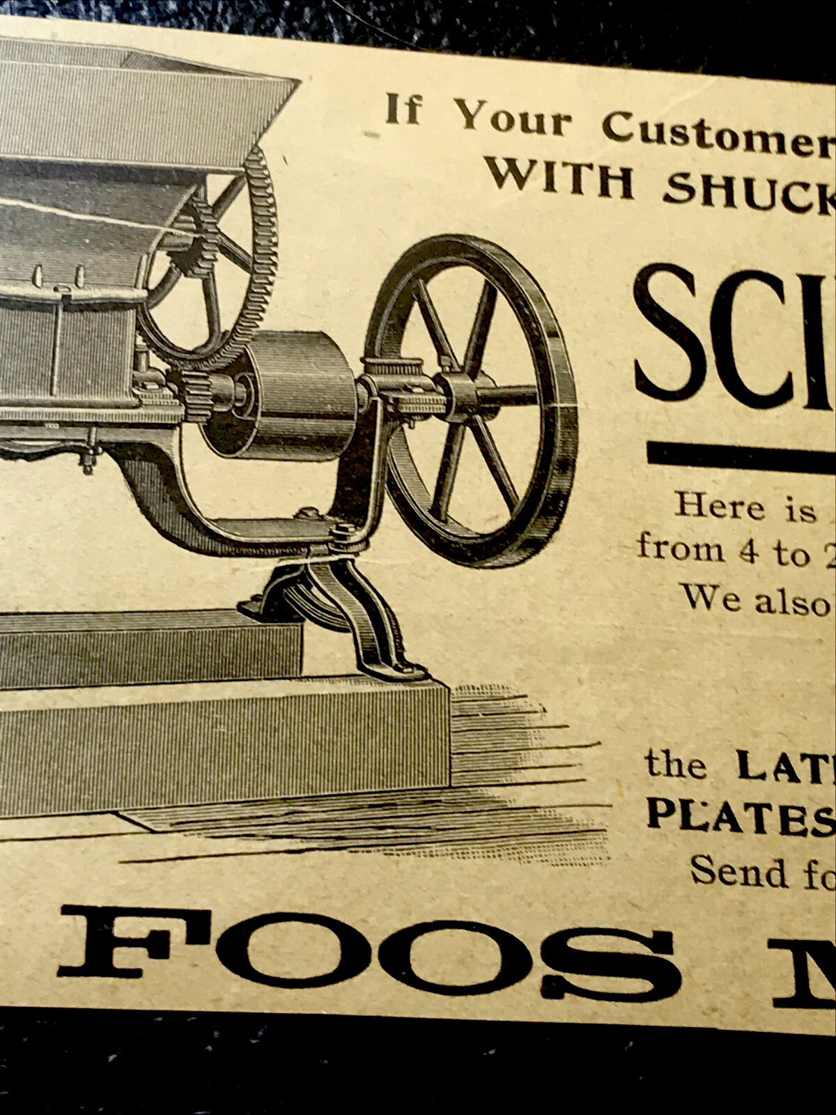 ORIGINAL 1897 Foos Power Mill Farm Advertising – Springfield – Ohio
