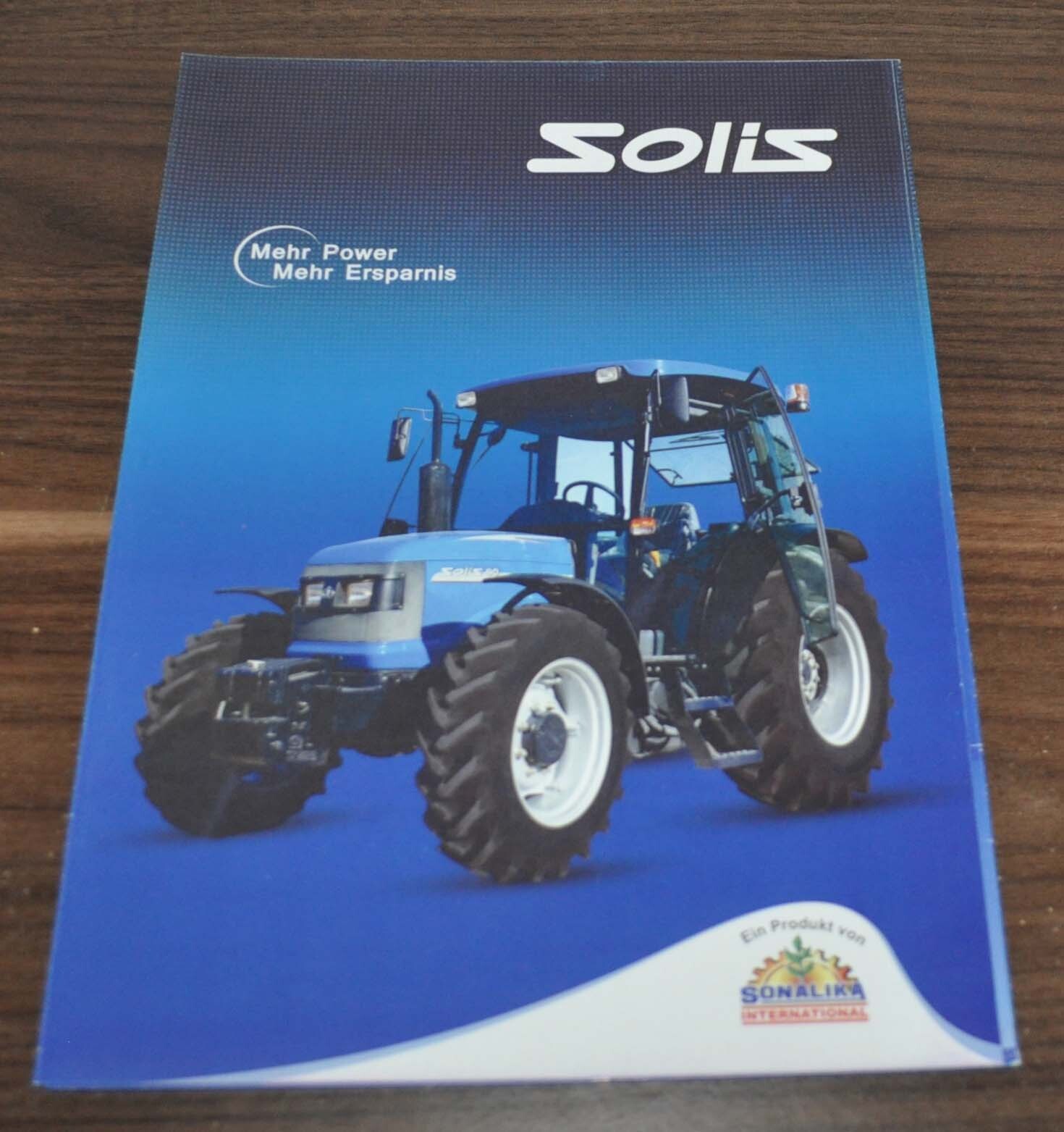 Solis Model Range 2013 DE Tractor India Brochure Prospekt