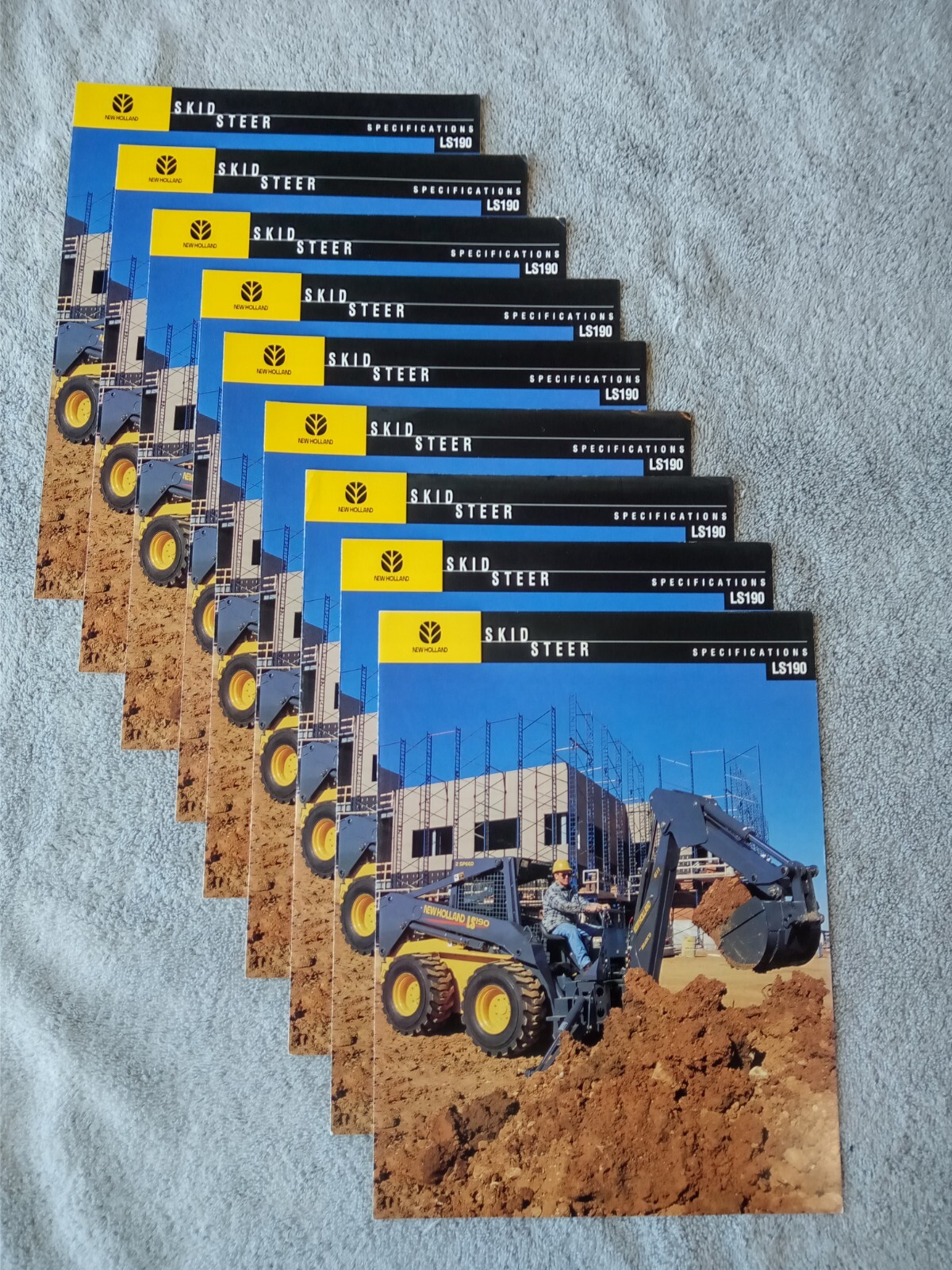 New Holland LS190 Skid Steer Specifications Sales Brochures. Lot Of 9.