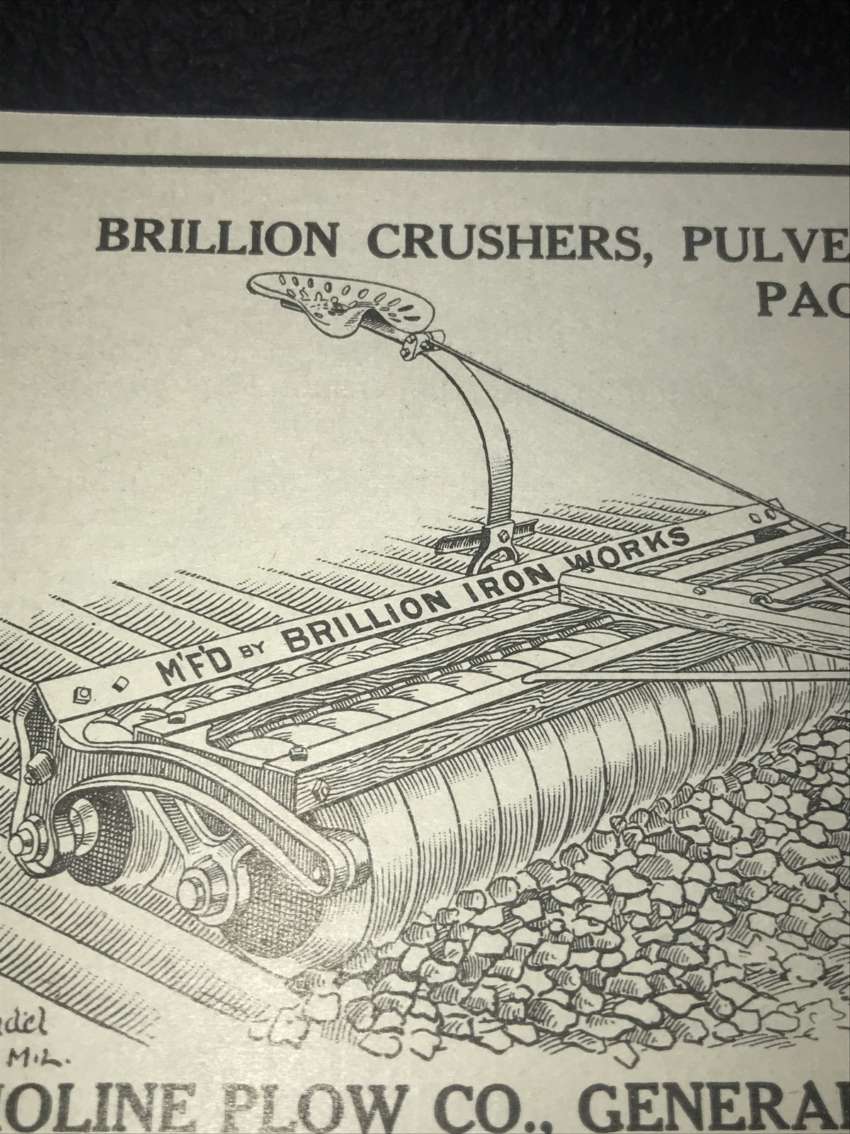 1916 Brillion Iron Works – Moline Plow Co. Farm Advertising – Moline – Illinois