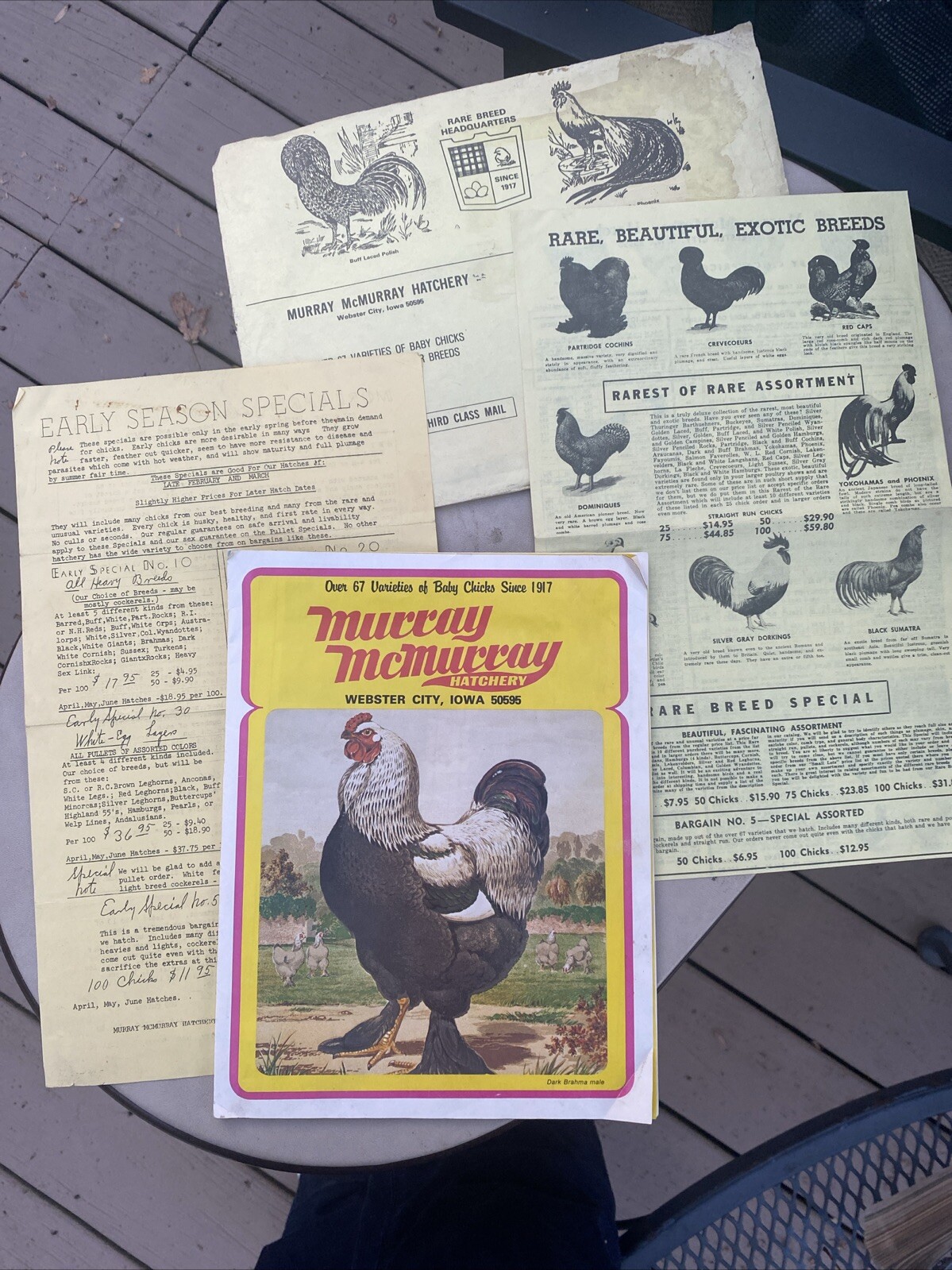 Vintage Murray McMurray Webster City Iowa catalog with price List & Mailer 1974