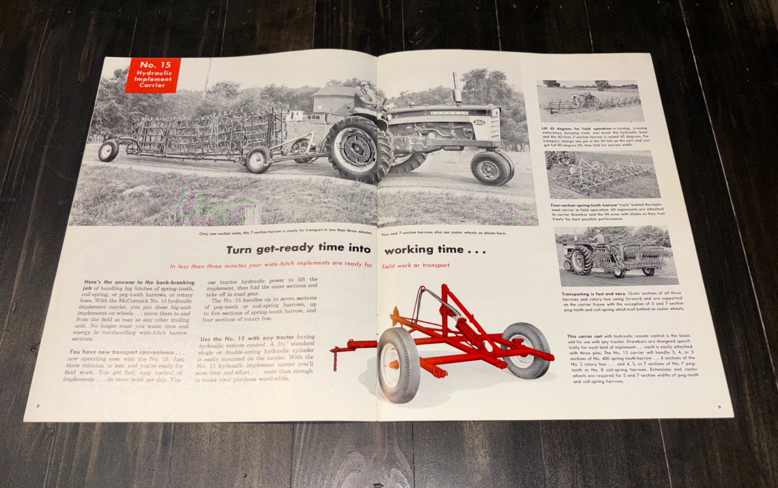 IH McCormick Spring, Coil & Peg-Tooth Harrows & Hydraulic Impl. Sales Brochure