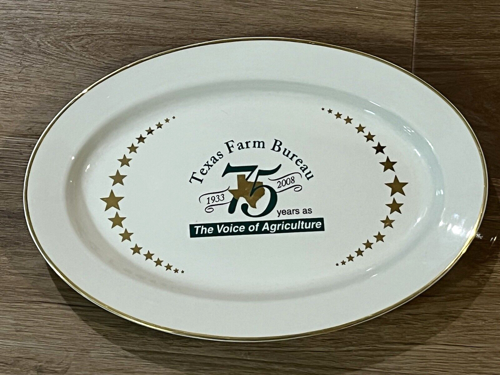 Texas Farm Bureau 75th Anniversary Platter Voice of Agriculture 1933-2008