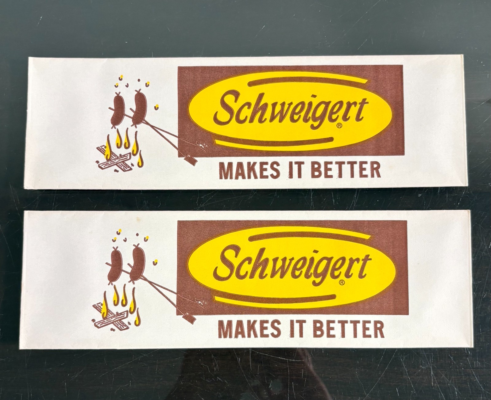 SCHWEIGERT Makes It Better Sausages Meat Vtg Paper Hat 1983 Adjustable Grill BBQ