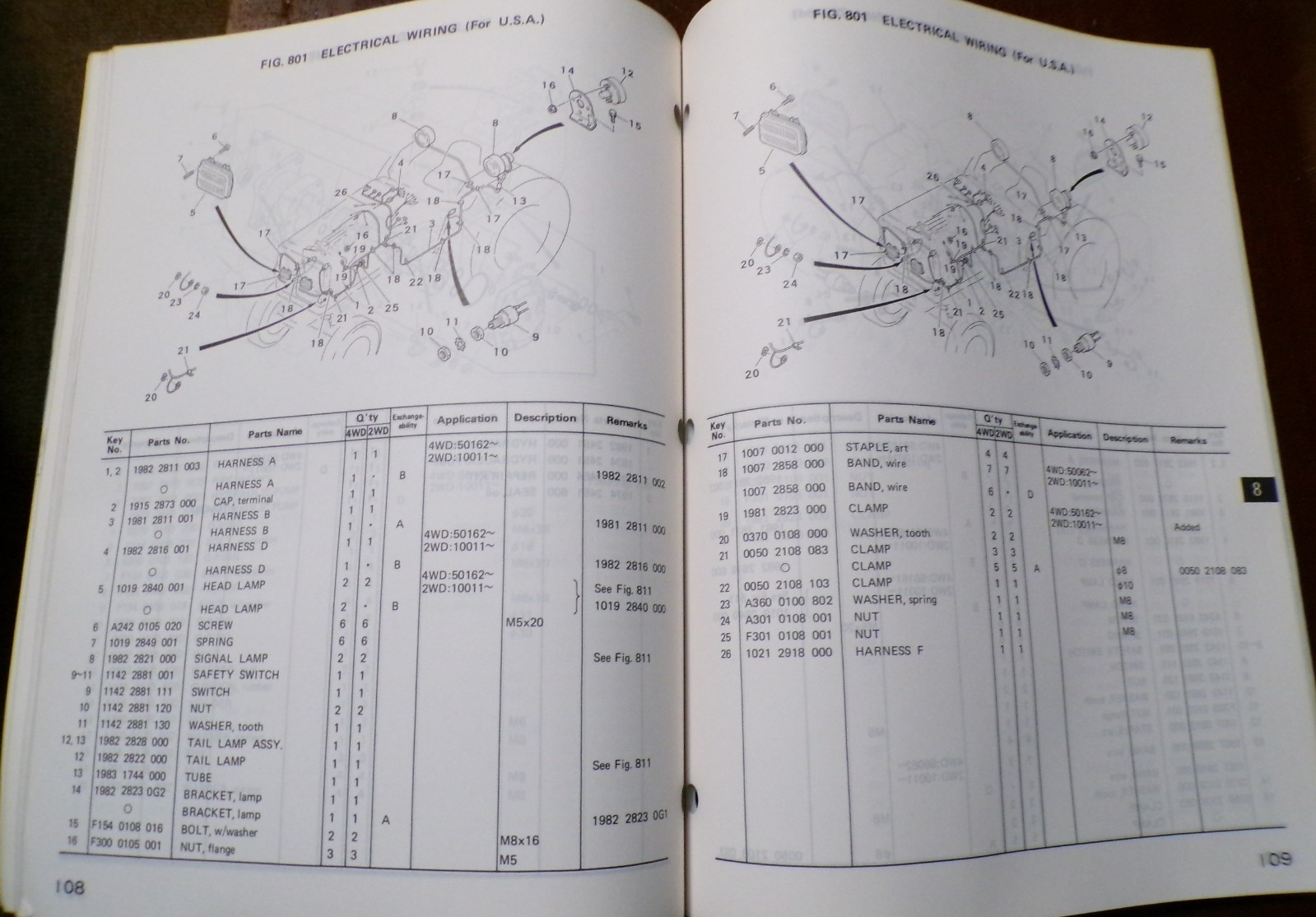 Mitsubishi MT180, MT180D Tractors Parts Catalog 1986
