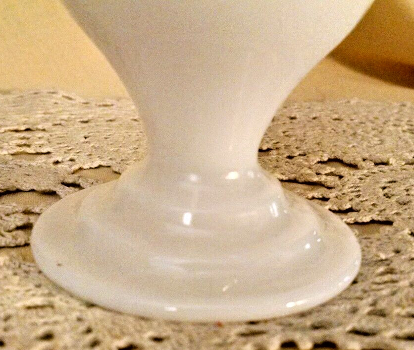 CHEMAGRO MUG WHITE MILK GLASS STEMMED GOBLET SEEN IN PROGRESSIVE FARMER CUP.