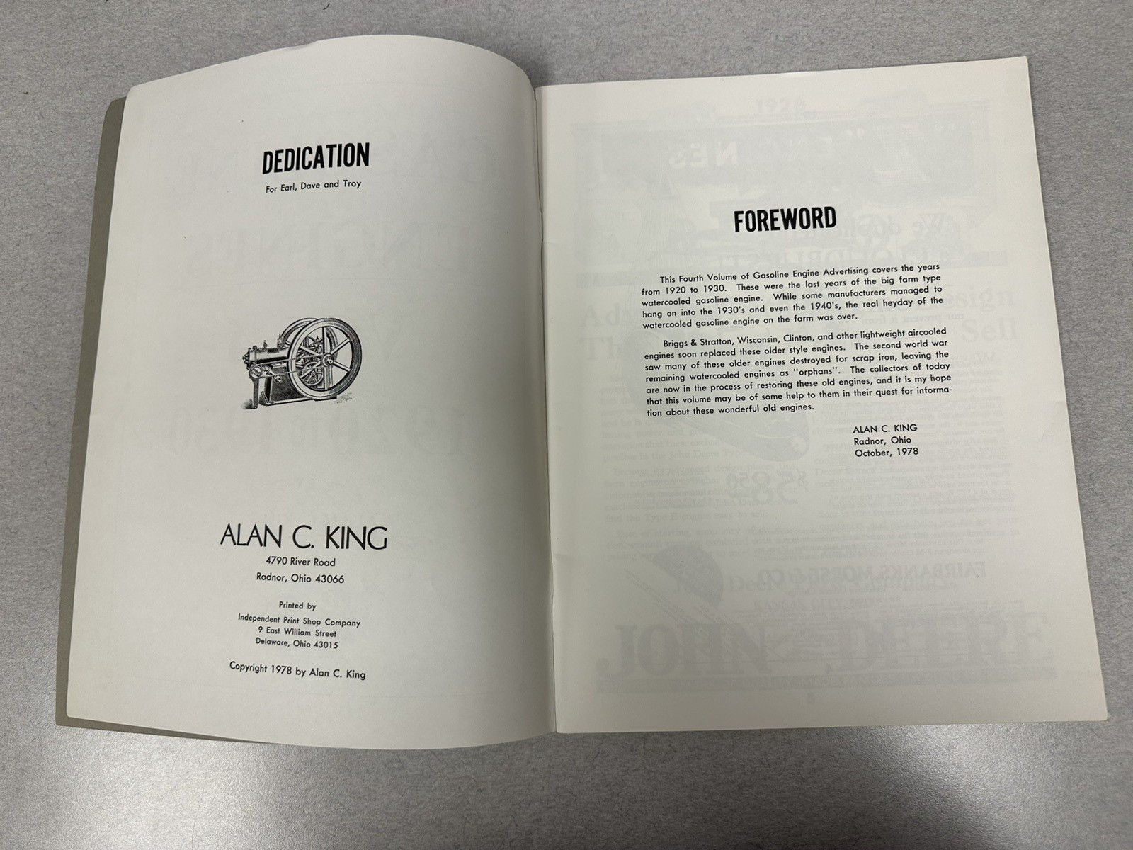 GASOLINE ENGINES Vol. 4 1920 to 1930 by Alan C King BOOK