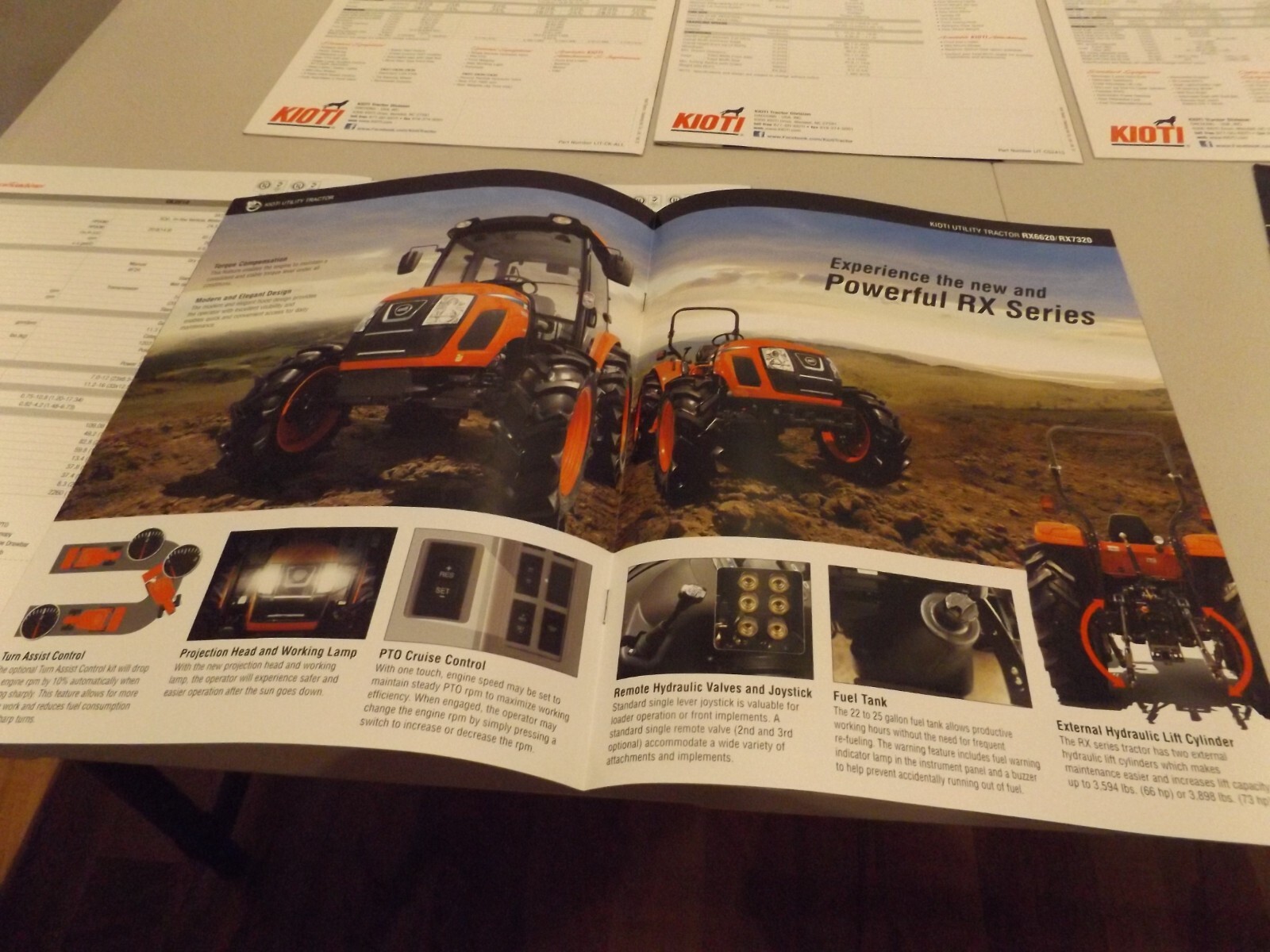 9-pc. KIOTI COMPACT, SUB-COMPACT, UTILITY TRACTORS, 2013-2014