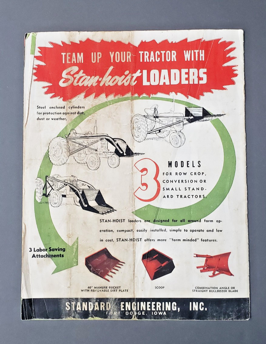 vtg LOT Farming Brochures Cockshutt Cobey Stan-hoist Owatonna Ferguson Tractor
