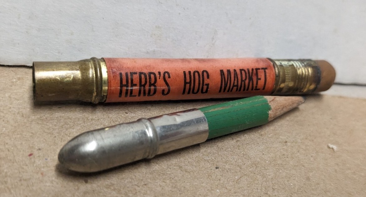 Vintage Herb&rsquo;s Hog Market Phone 1 Elkhorn Iowa Ia Bullet Pencil