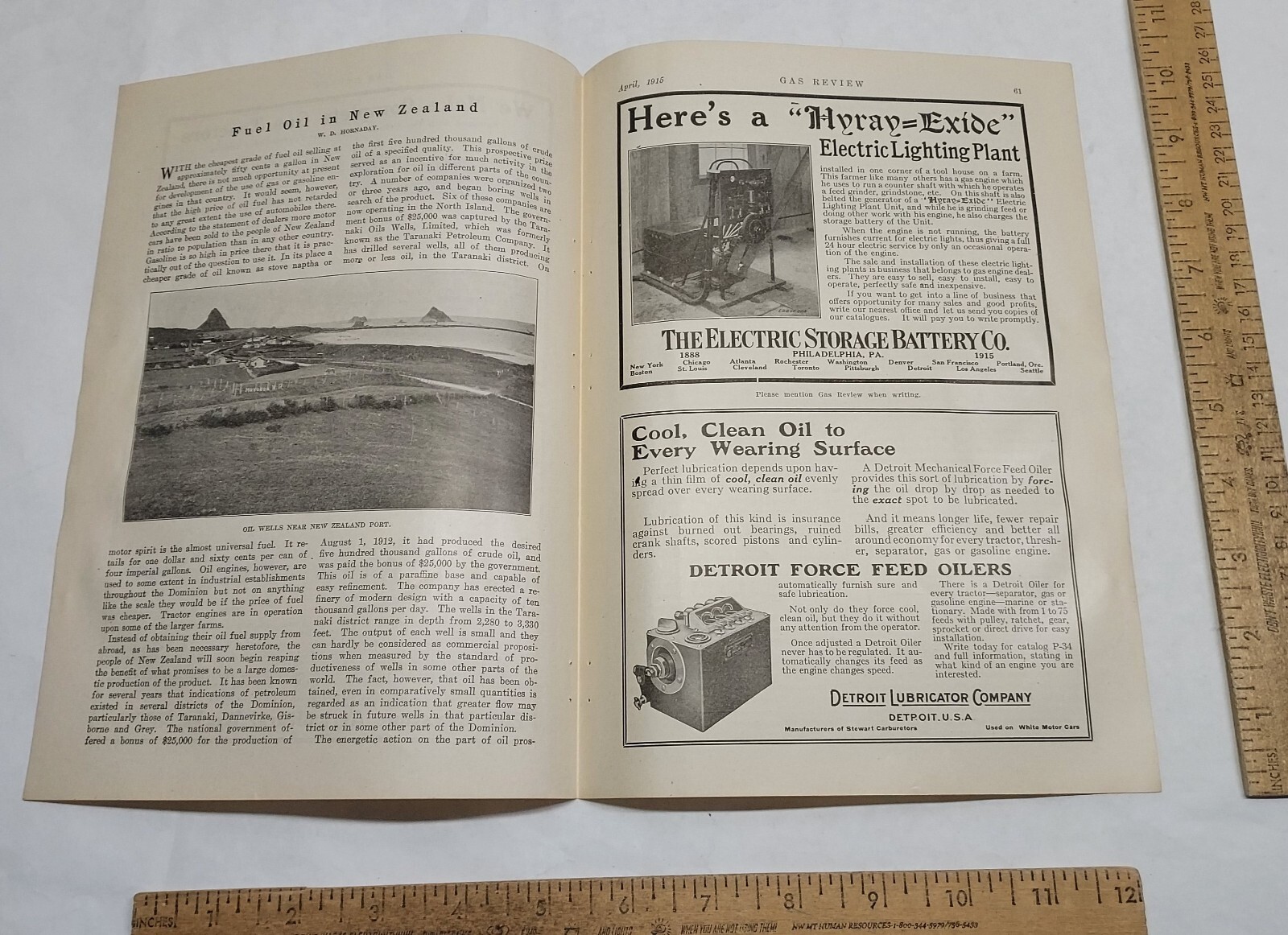 1915 – Ellis Keystone Ag Works – GRAIN THRESHER – magazine ad – listing #5892