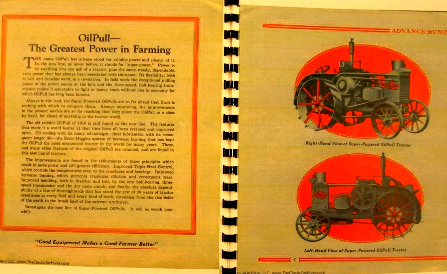 Vintage Rumely Oil Pull Tractor & Equipment Sales Catalogue All Models