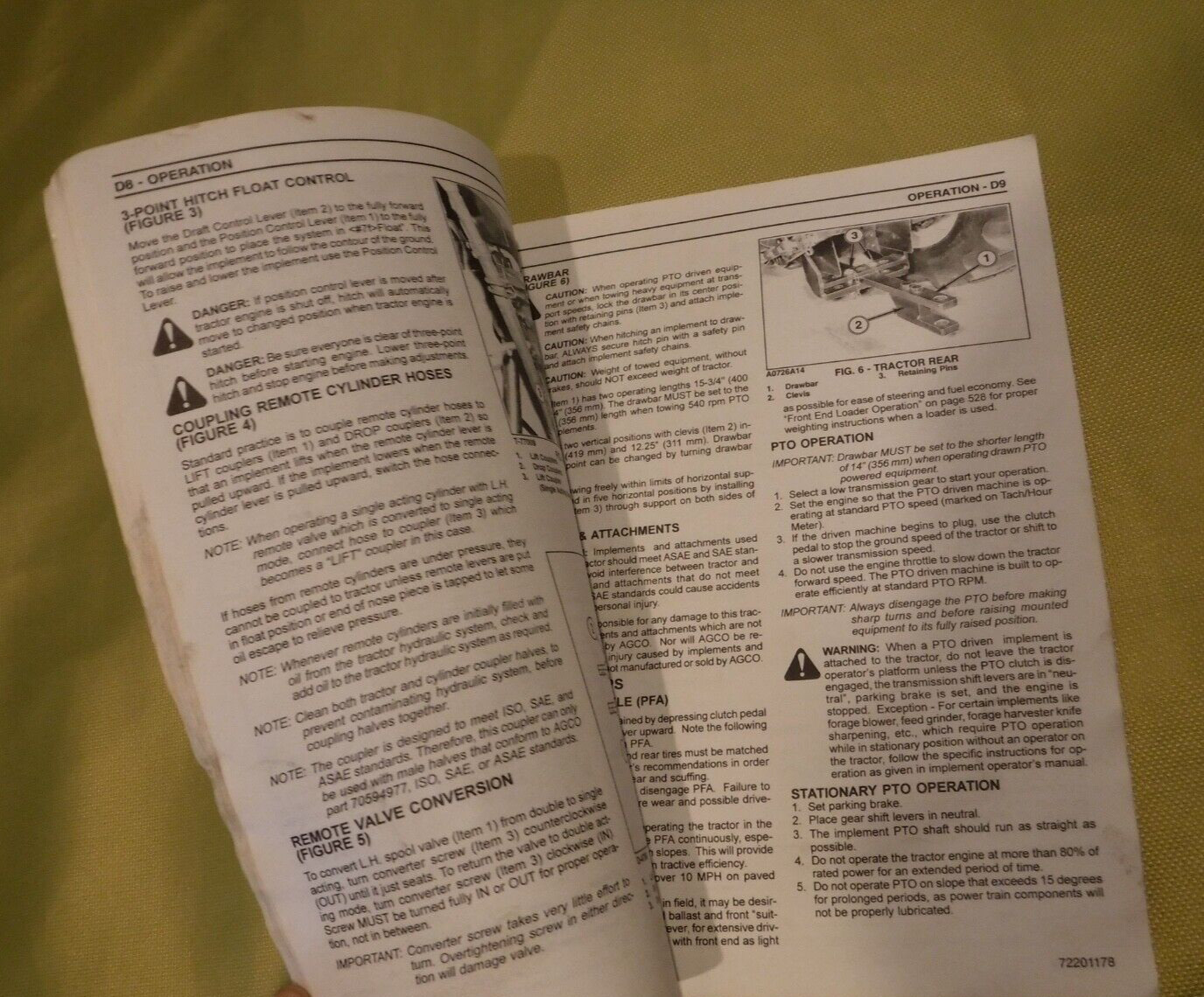 TRACTORS WHITE 6045 OPERATORS MANUAL BOOKLET 1995 VINTAGE