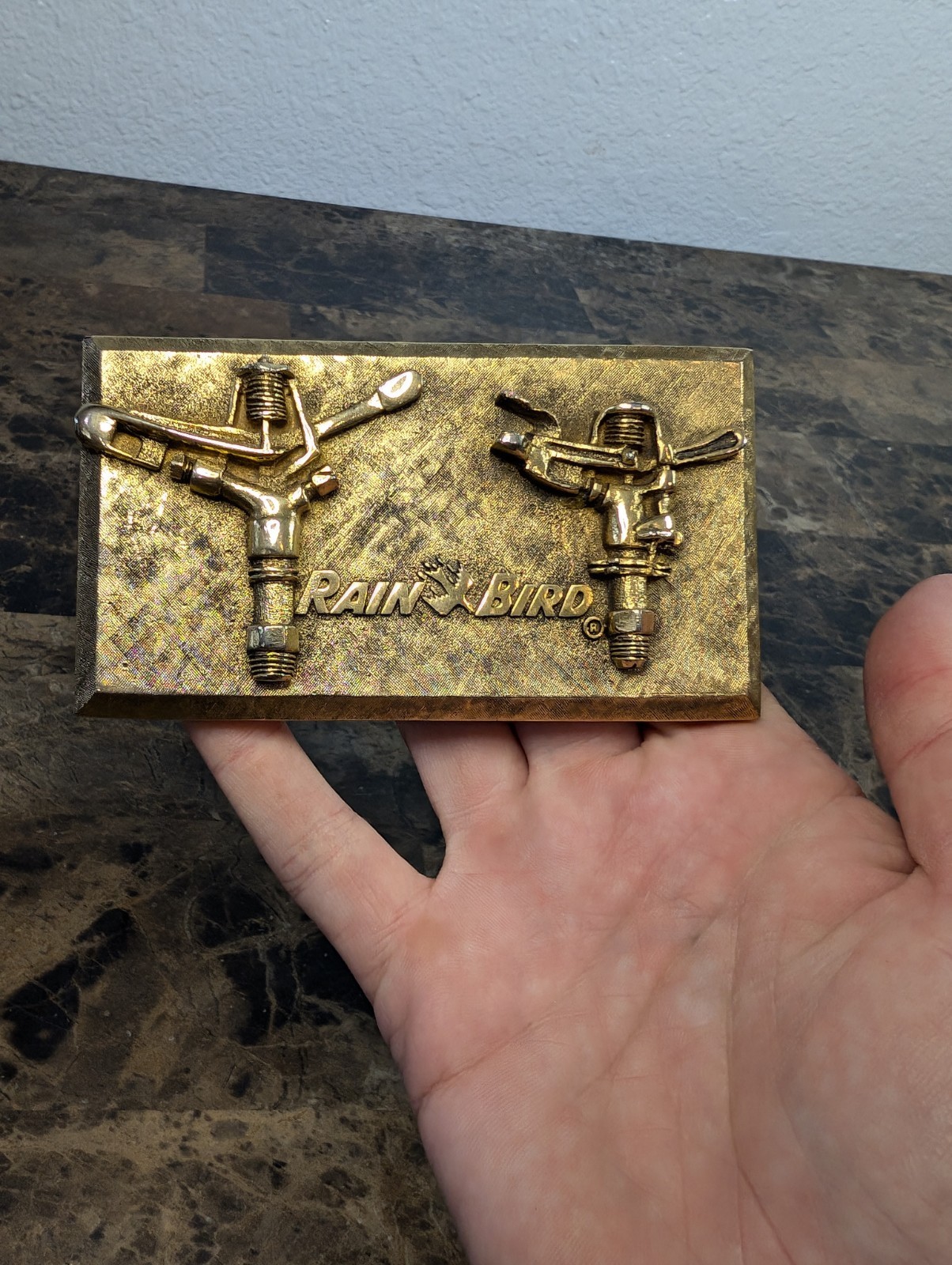 Vintage Metal Advertising Sign Plaque Rain Bird Sprinklers Agriculture Sign