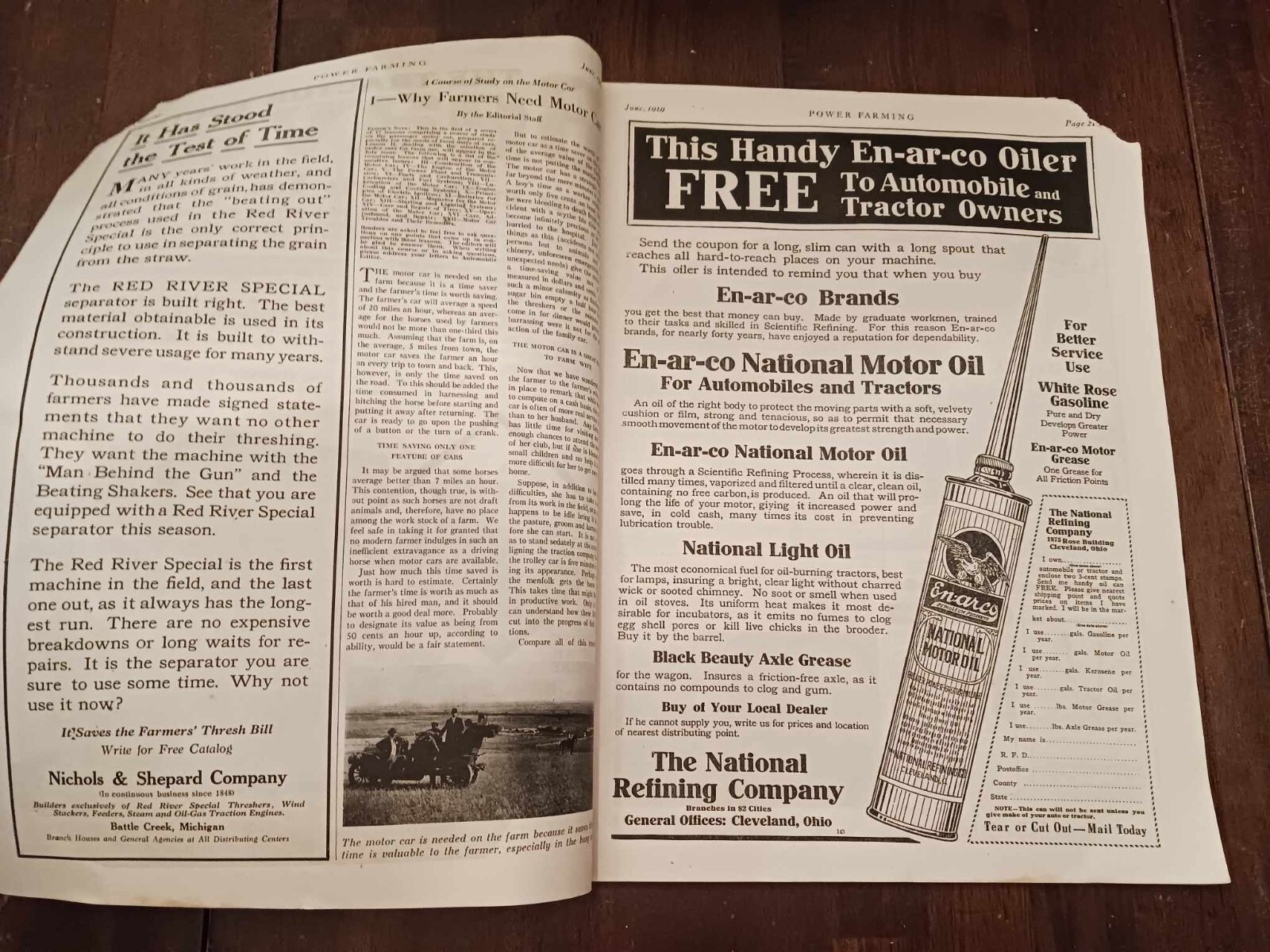 Vintage Magazine Power Farming June 1919 Ads Photos Farming News