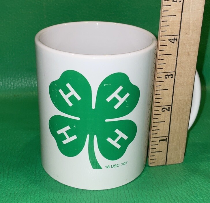 4H Club Coffee Cup Mug 4 H Green Four Leaf Clover
