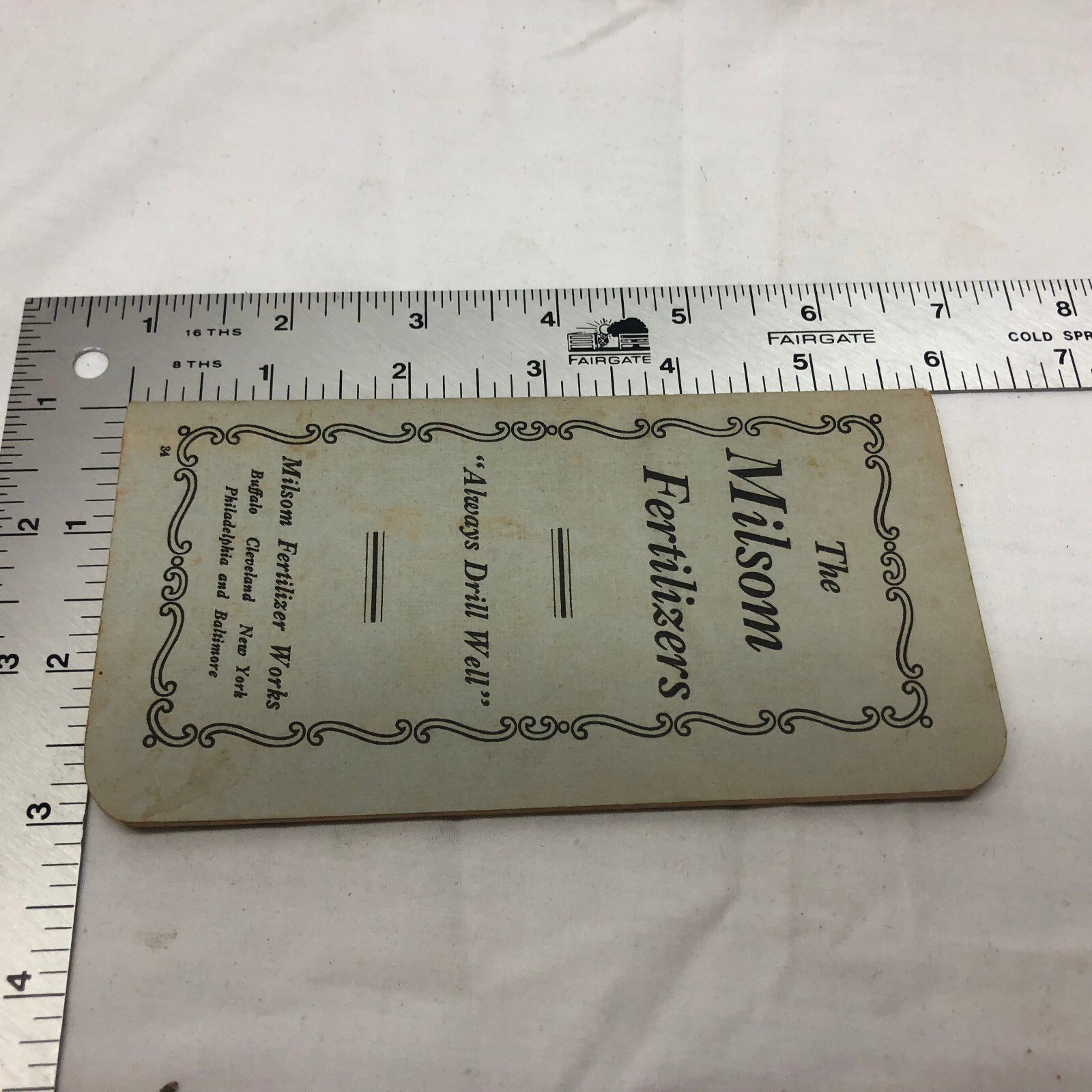 Vintage 1908 The Milsom Fertilizers Cleveland Ohio Pocket Calendar