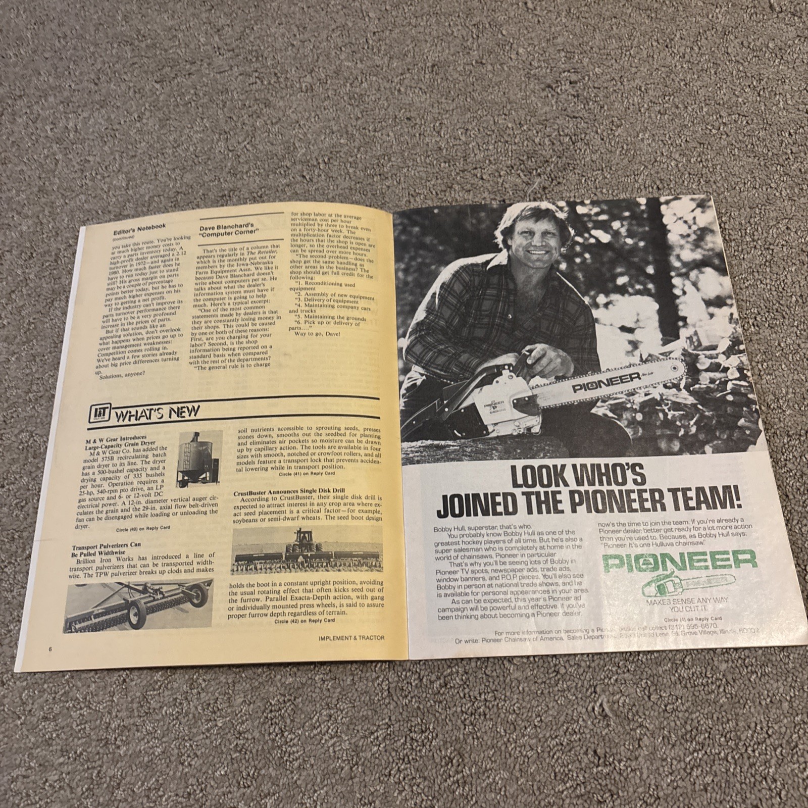 Implement & Tractor Magazine August 21, 1981 Farming Agriculture Vintage Ads J
