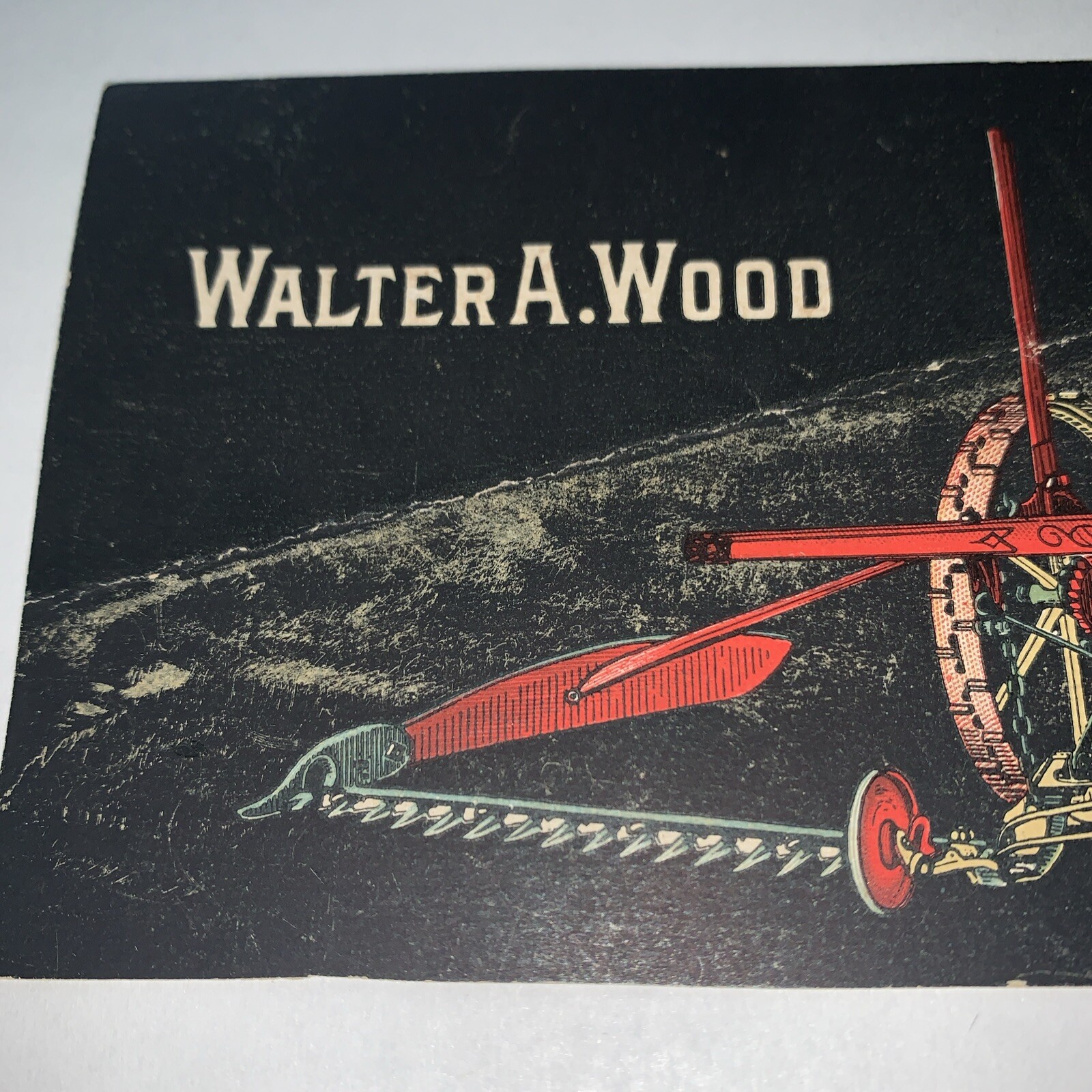 Vintage Advertising Card Walter A Wood Enclosed Gear Mower Chicago Illinois