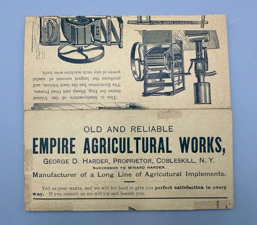 1880s EMPIRE Ag Works STEAM ENGINE Thresher SILO Saw FARM ADVERTISING Brochure