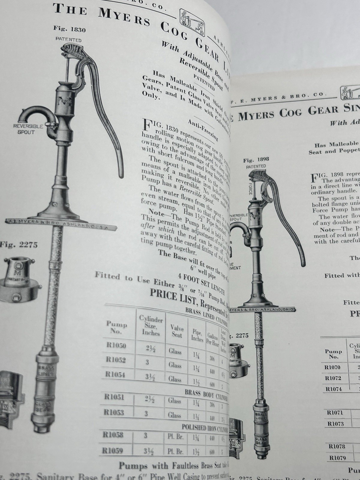 FE Myers Bro Catalog Pumps Water Systems 1938 Ashland Ohio