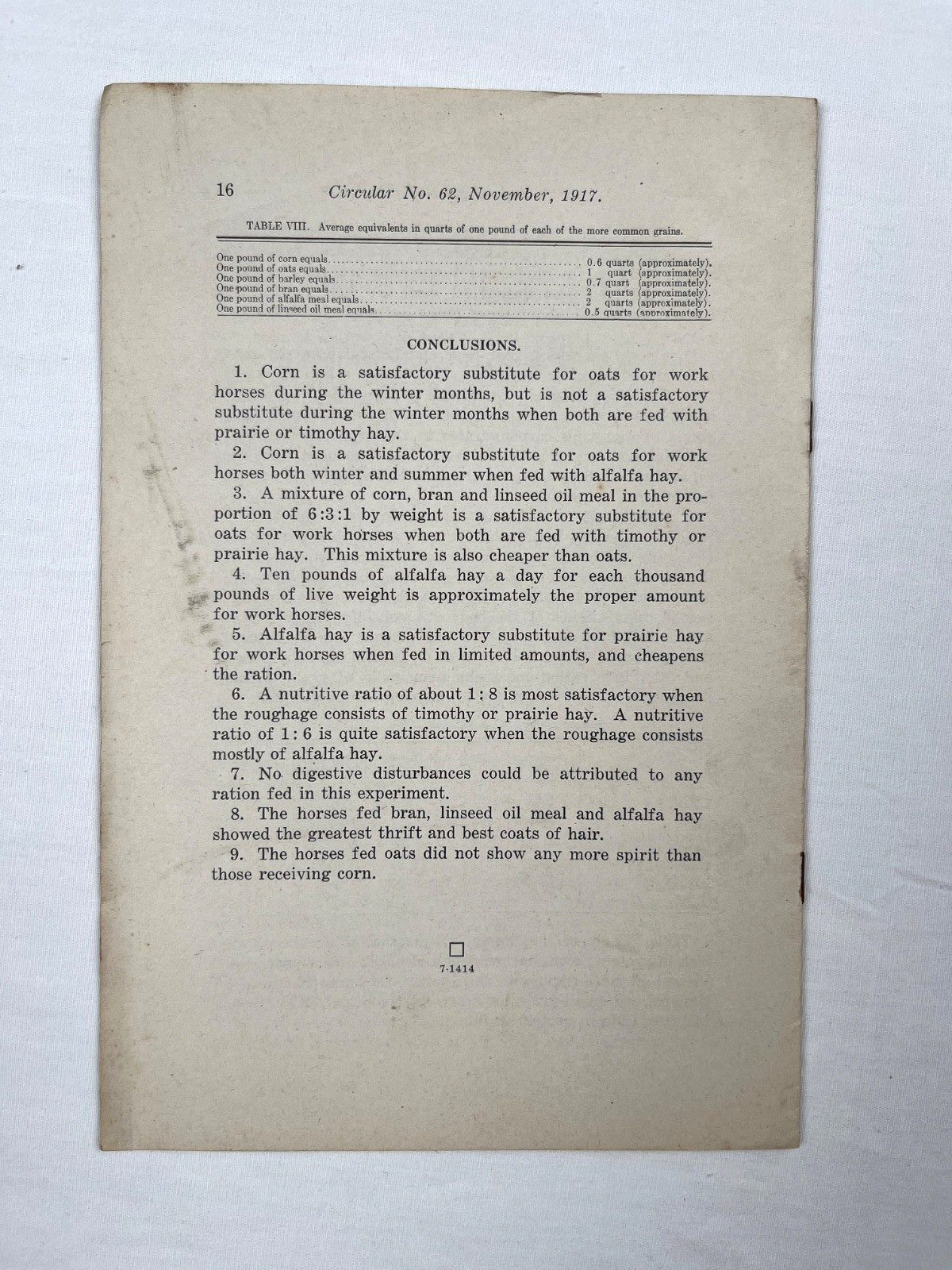Lot of 3 Vintage USDA Bulletins 1915–1917 – Horse Feeding, Chinch Bug, Extension