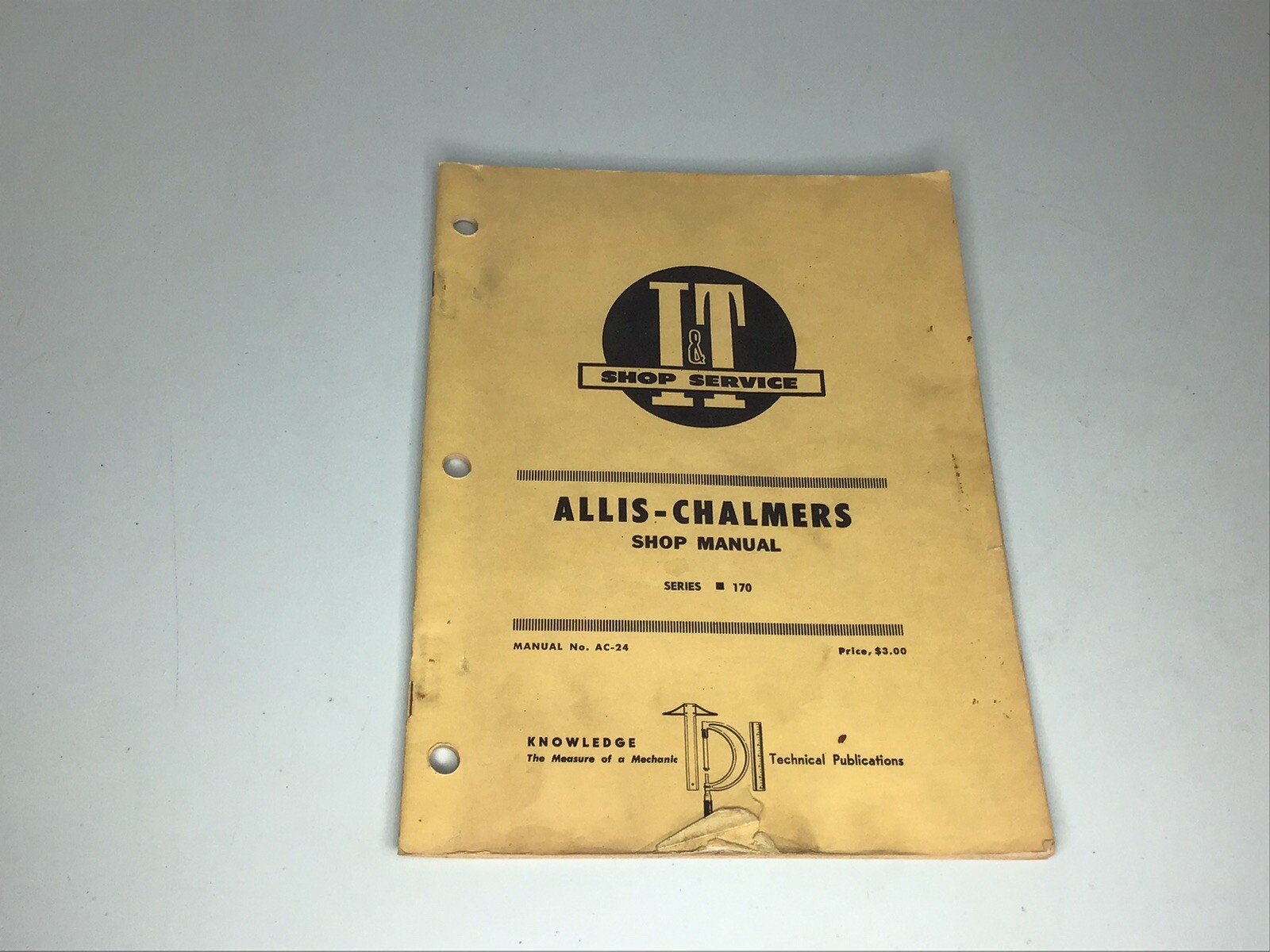 I & T Shop Service Allis-Chalmers Tractor Shop Manual 170 Series Manual #AC-24