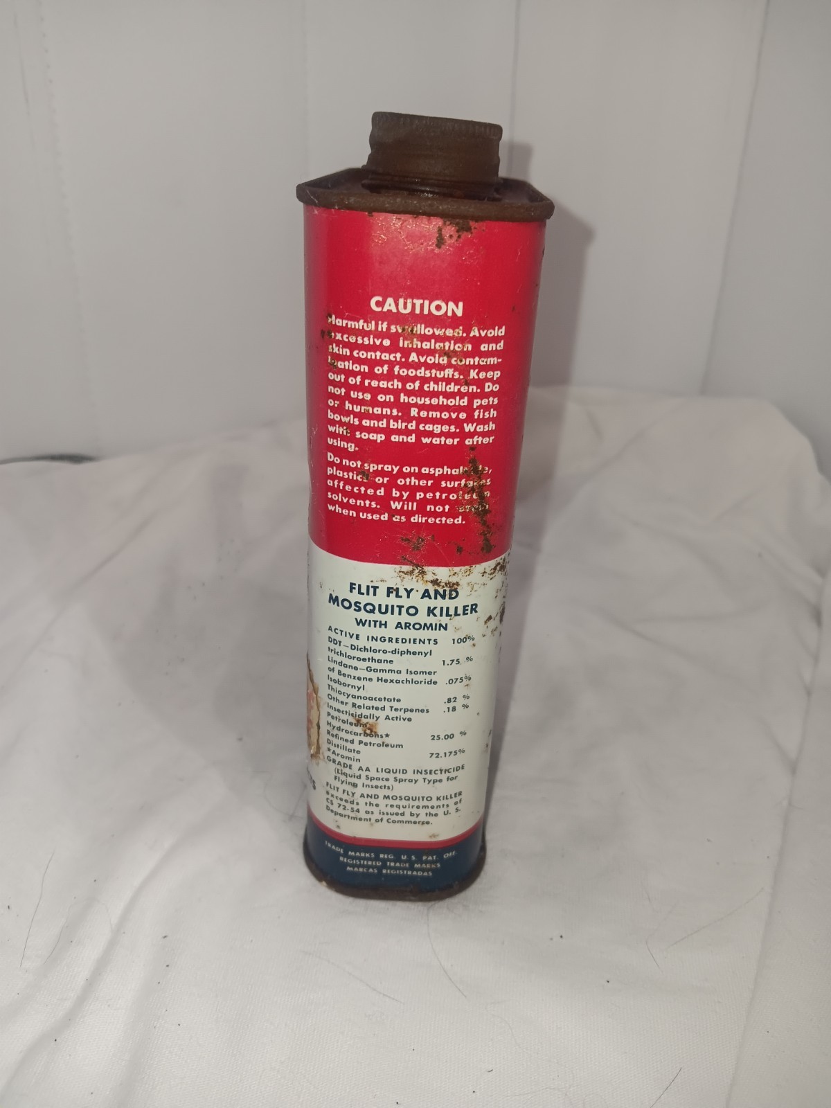 1940&rsquo;s-ESSO Flit Fly and Mosquito Killer-EMPTY- Pint Vintage Metal Can-FREE SHIP