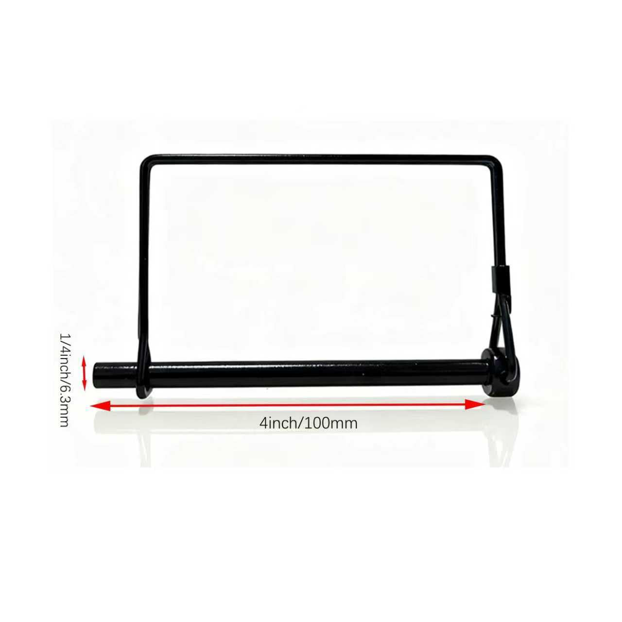 4 Pack 1/4 X 4 Inch Trailer Hitch Pin Black Heavy Duty Steel Trailer Coupler Pin