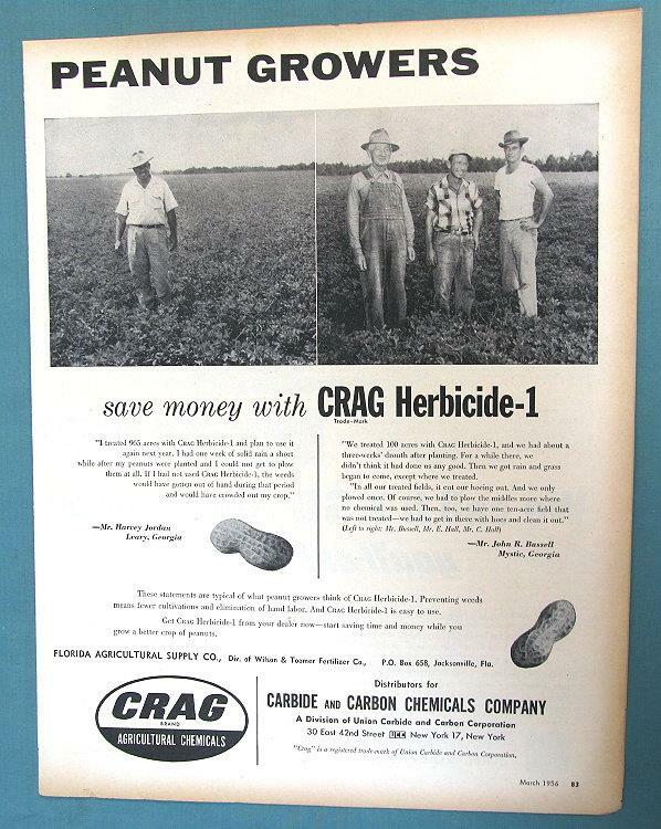 10×13 Original 1956 Cra Photo Ad Features Harvey Johnson of Leary Georgia