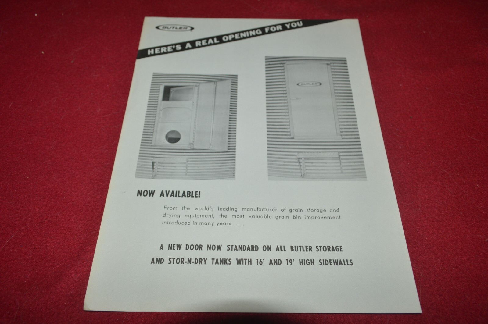 Butler Grain Bin Doors For 1964 Brochure FCCA