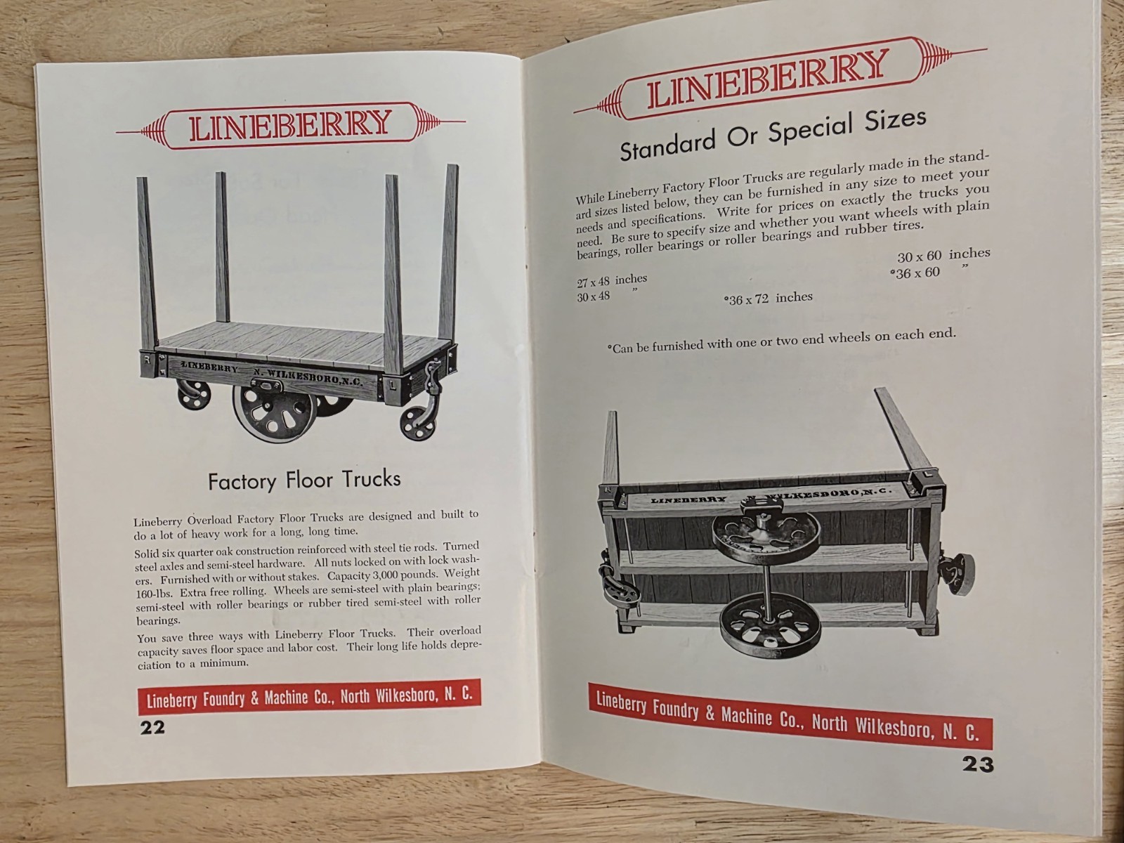 1956 Lineberry Woodworking Cutters Brochure + Paperwork + Letter