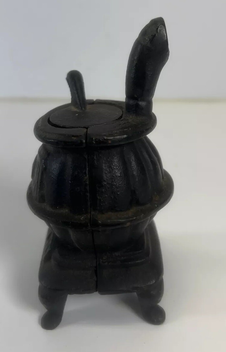 Black Pot Belly Stove Cast Metal Salesman Sample Rare & Hard to Find Retro