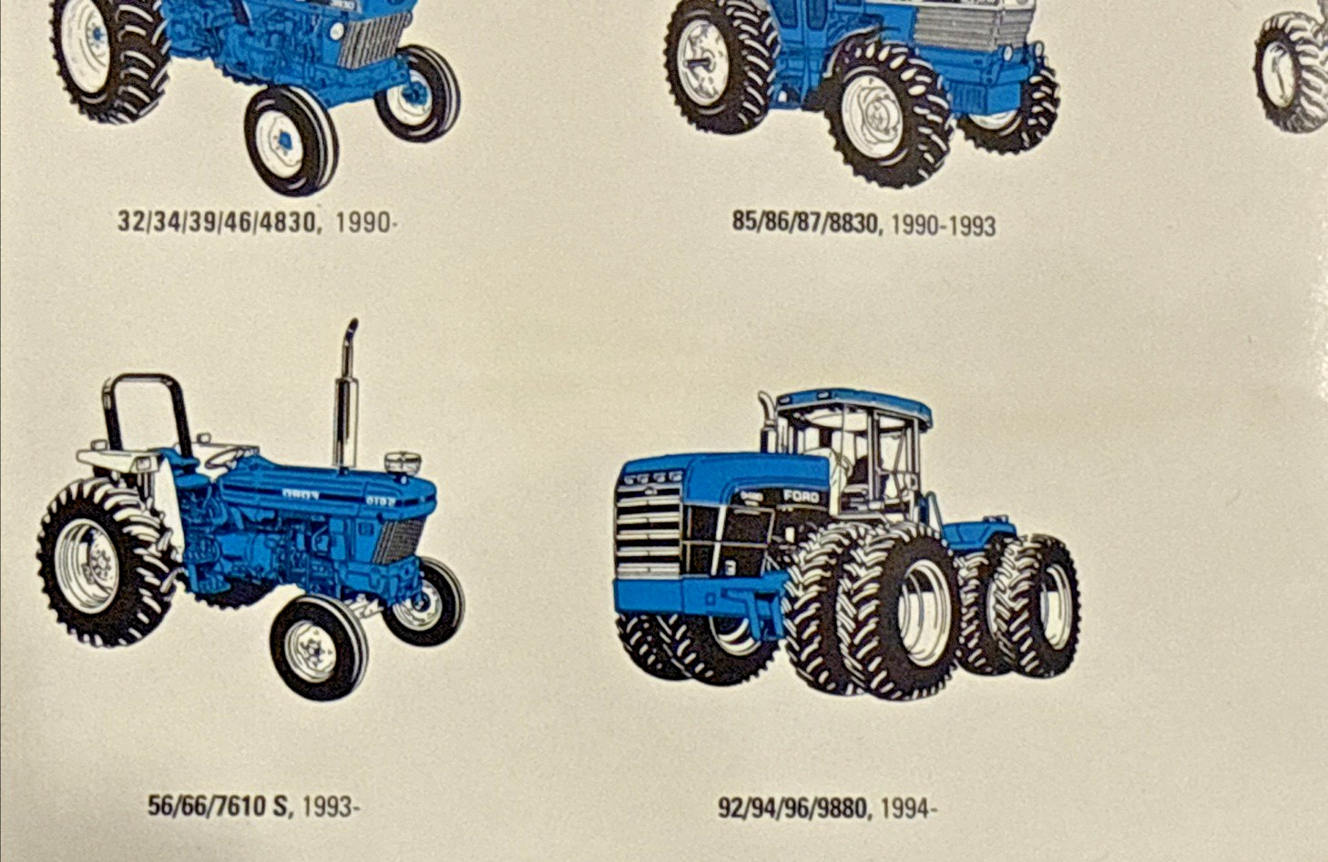 NEW FORD AGRICULTURAL TRACTORS through the years NEW HOLLAND 1917-1994 13&Prime;x15&Prime;