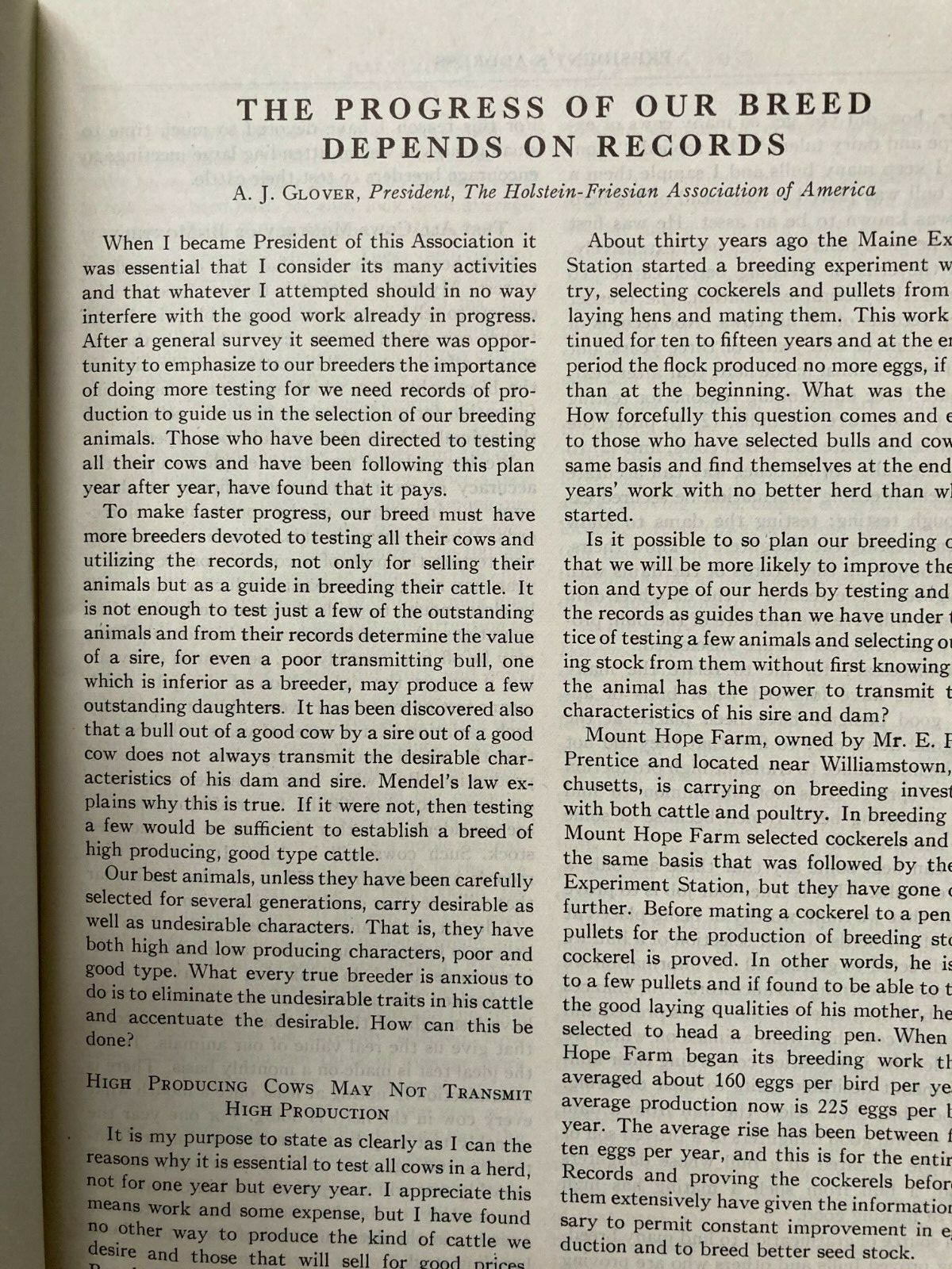 1934 BALTIMORE MARYLAND ~ THE HOLSTEIN-FRIESIAN ASSOC. OF AMERICA ~ AUDIT REPORT