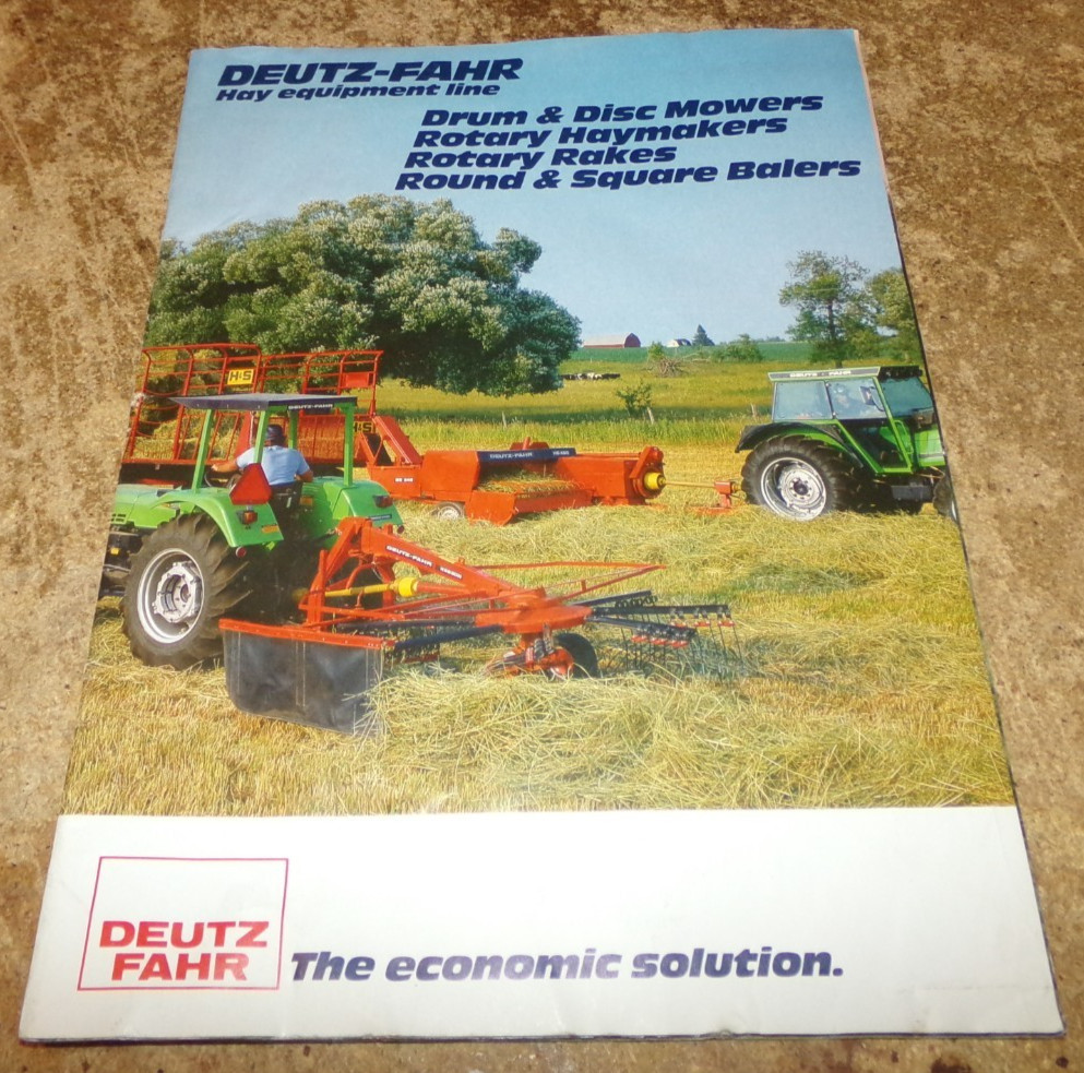 1983 deutz-fahr hay equipment line brochure in good shape used
