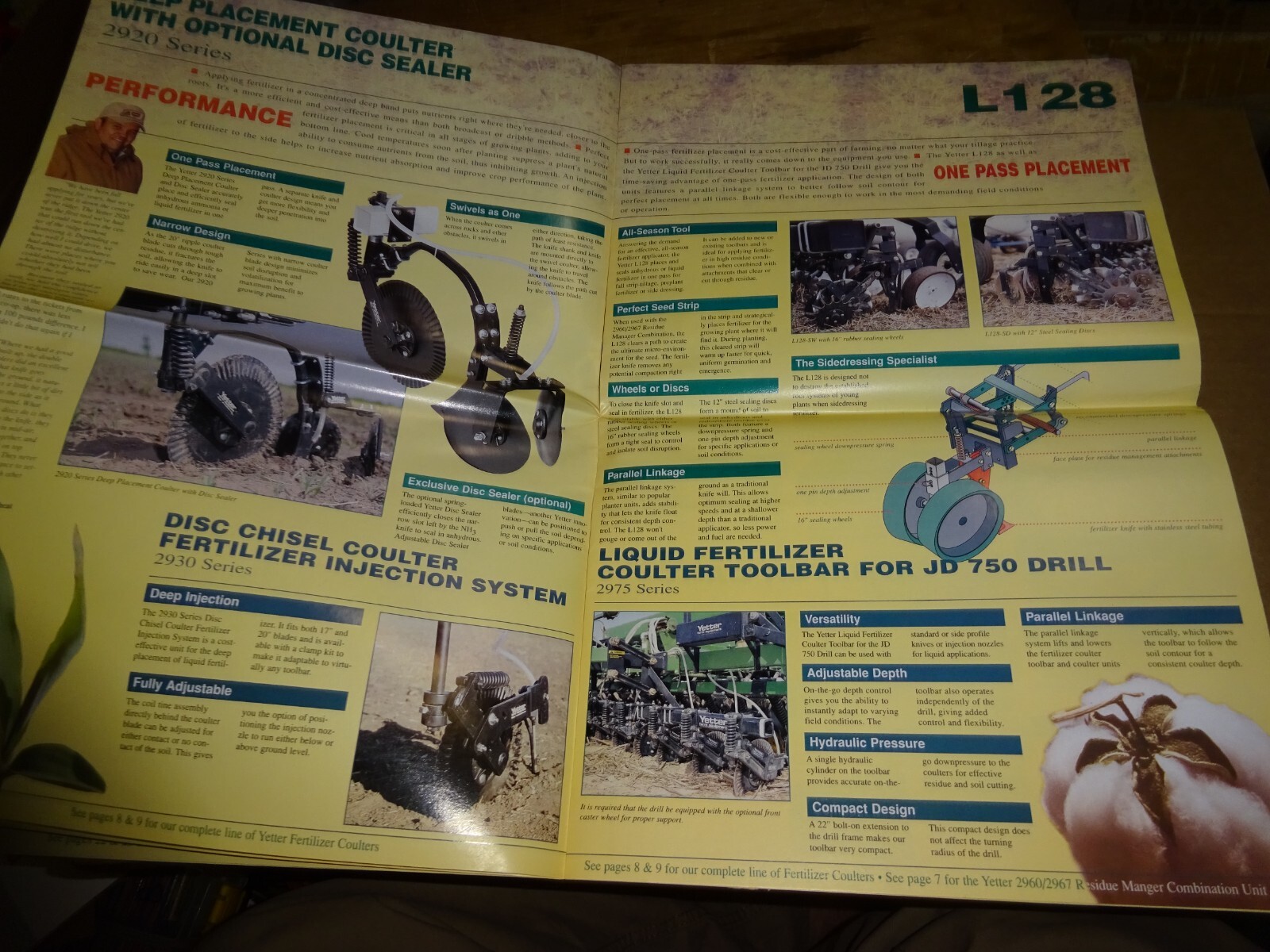 1994 vintage Yetter Farm Equipment Product Catalog publication Brochure