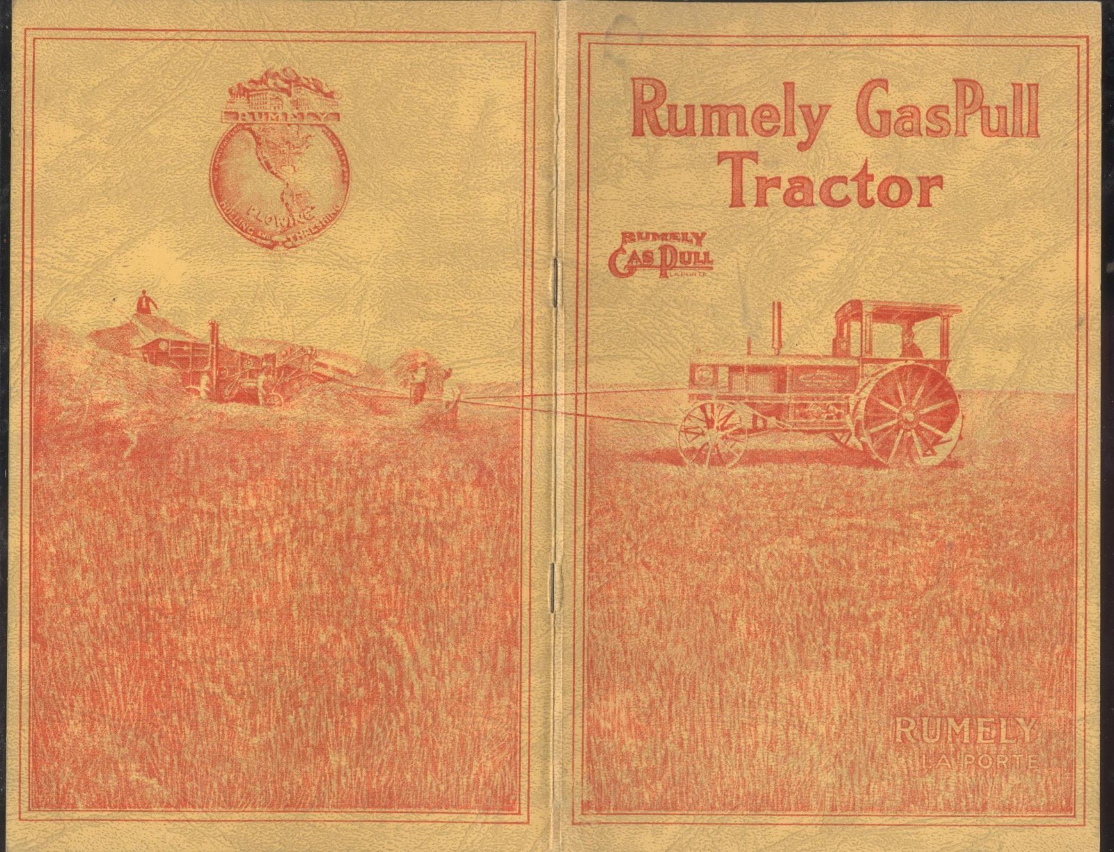 Early 1900&rsquo;s Rumely GasPull Farm Tractor Equipment Sales Promo Brochure Adv
