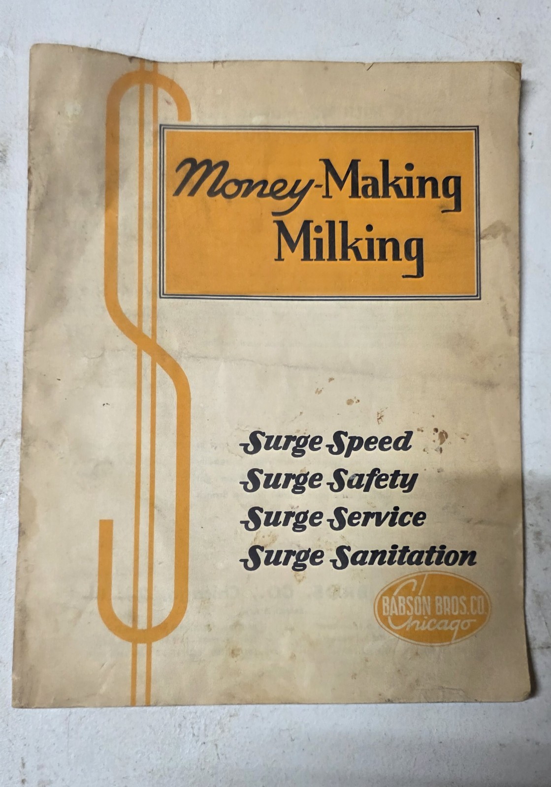 Babson Bros. Co. Money-Making Milking Brochure Agriculture