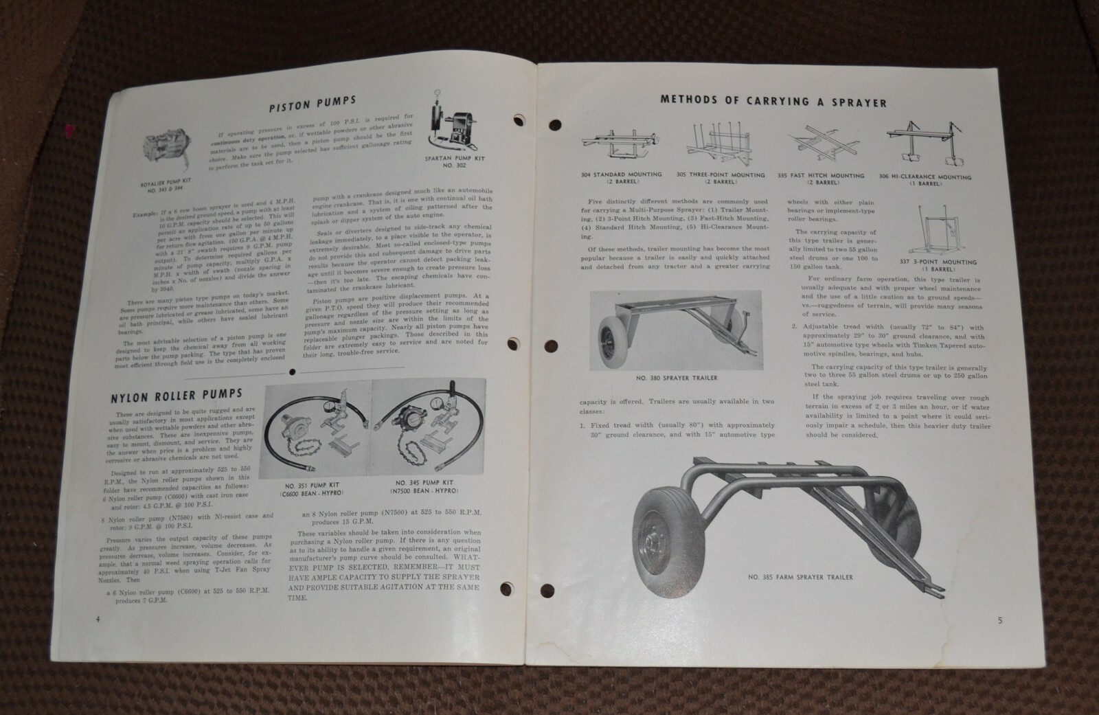VTG 1960 John Bean Bond Multi Purpose Sprayers Brochure