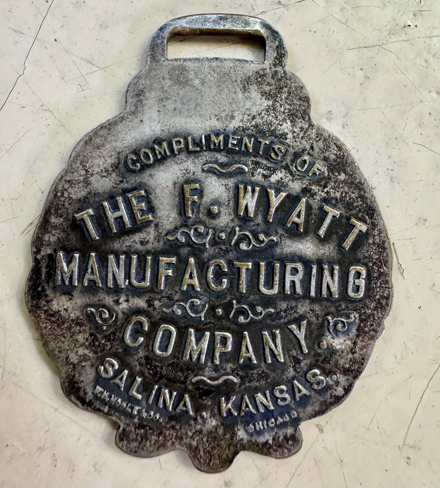 Vtg F Wyatt JAYHAWK Salina Kansas WATCH FOB Hay Stacker TRACTOR ku Advertising