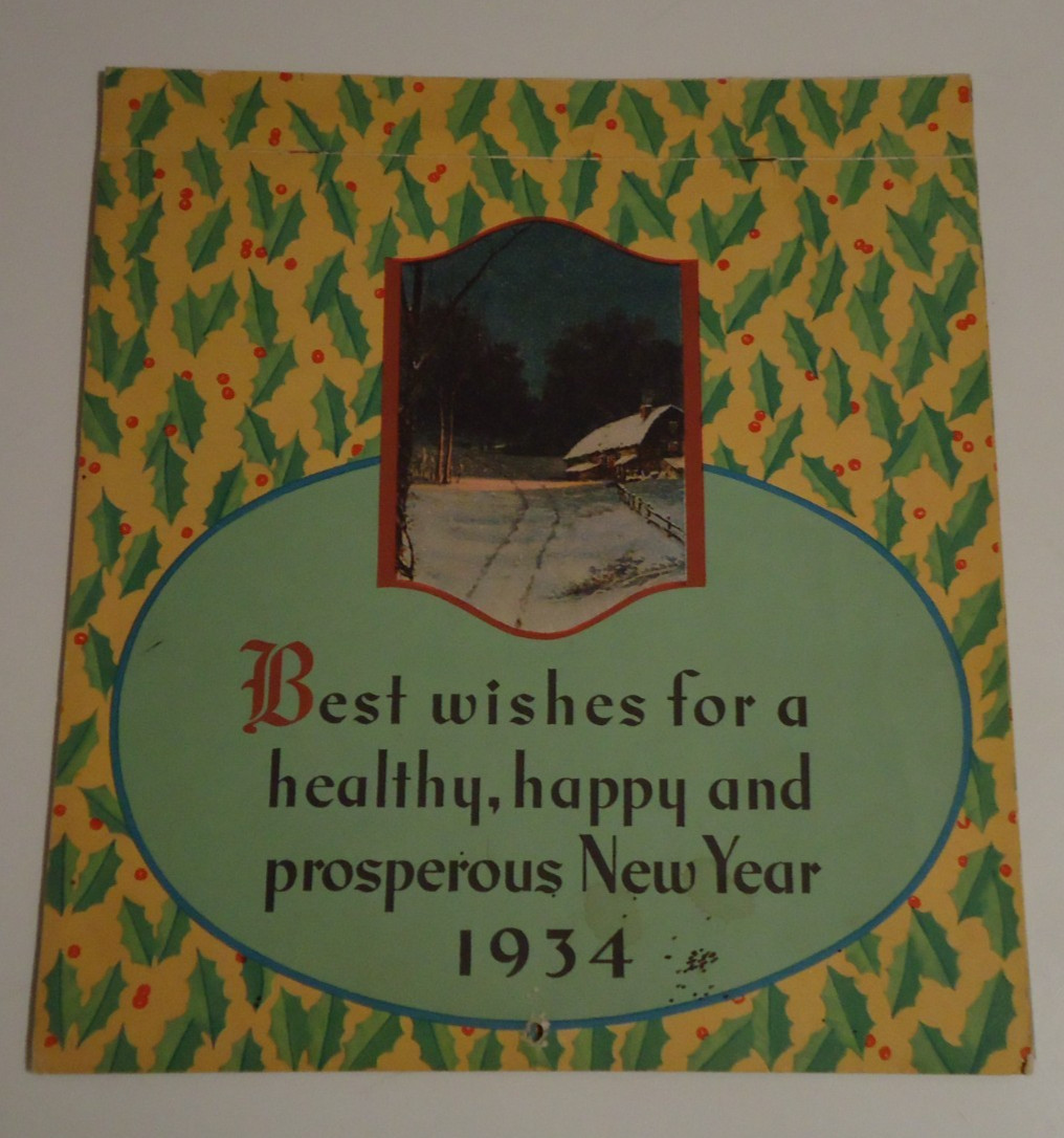 1934 ADVERTISING CALENDAR DE LAVAL SEPARATOR BEAUTIFUL CONDITION