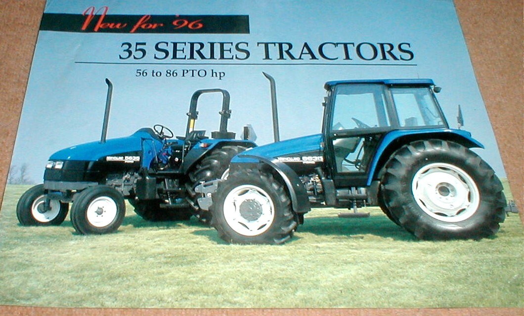 1996 Ford New Holland 35 Series Tractors Full Color Dealer Brochure