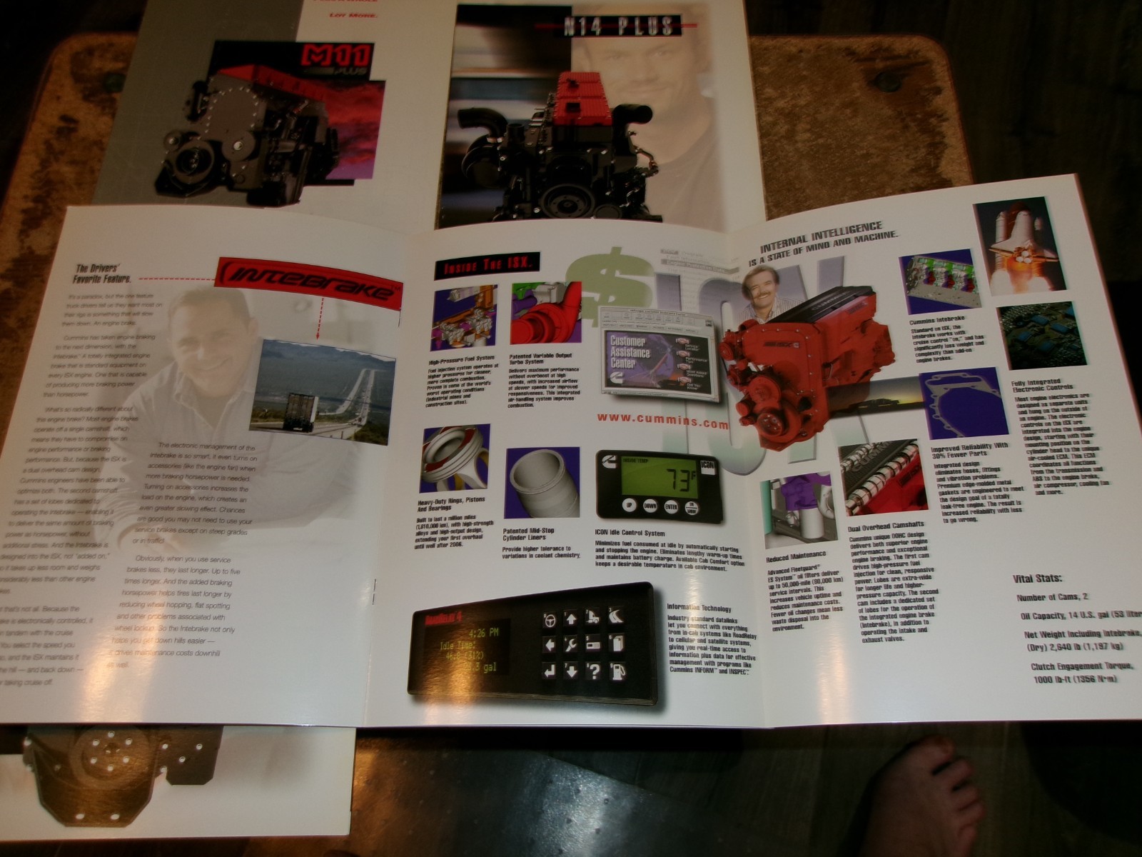9-lot 1980&rsquo;s-2000&rsquo;s assorted truck 1+2 page brochures nice used