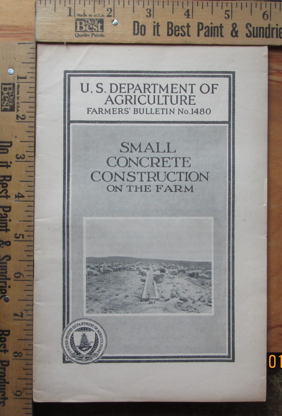 US Department of Agriculture Farmers Bulletin Small concrete construction 1933