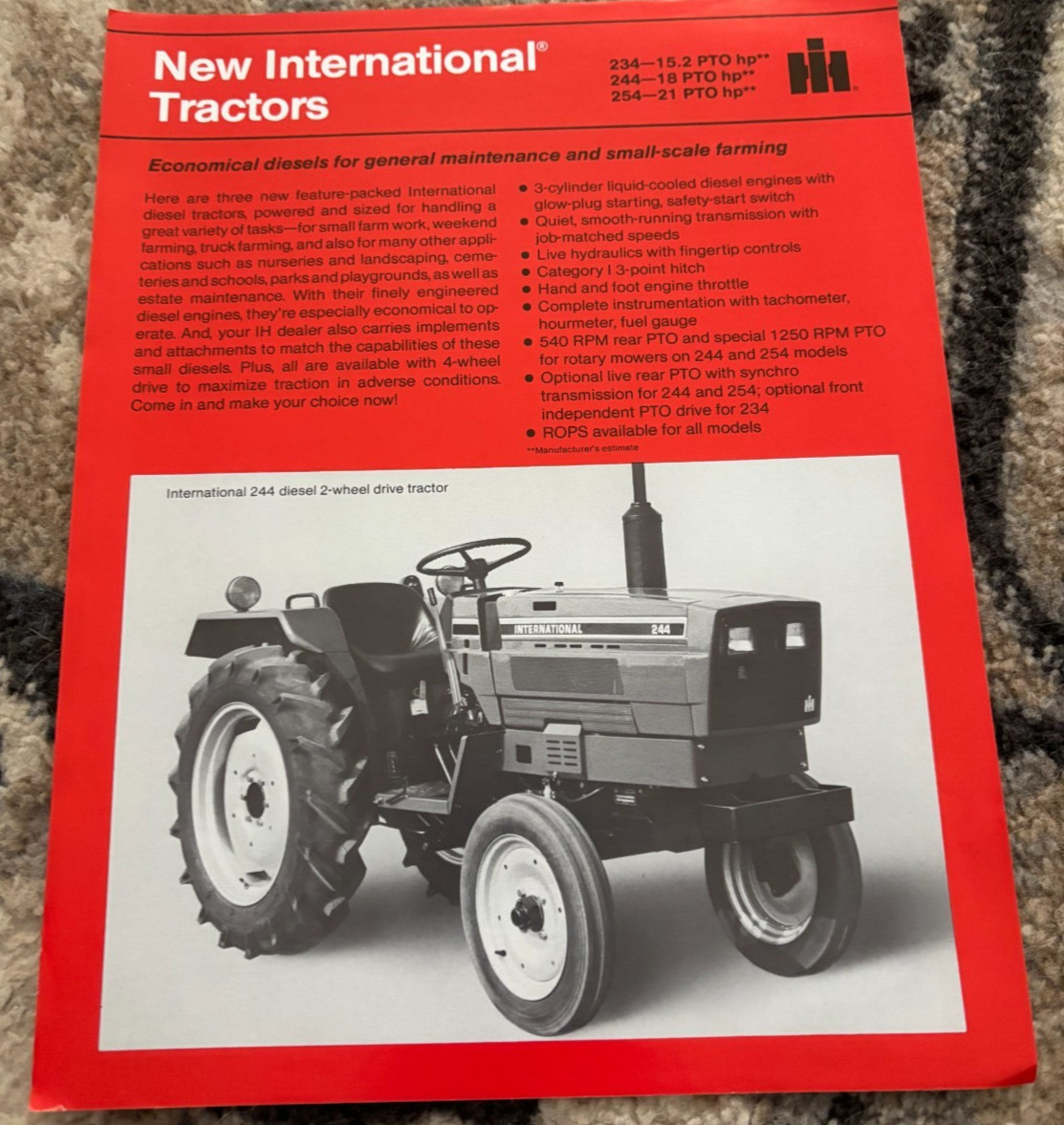 International Harvester 234 244 254 Tractor For 1981 Brochure FCCA25