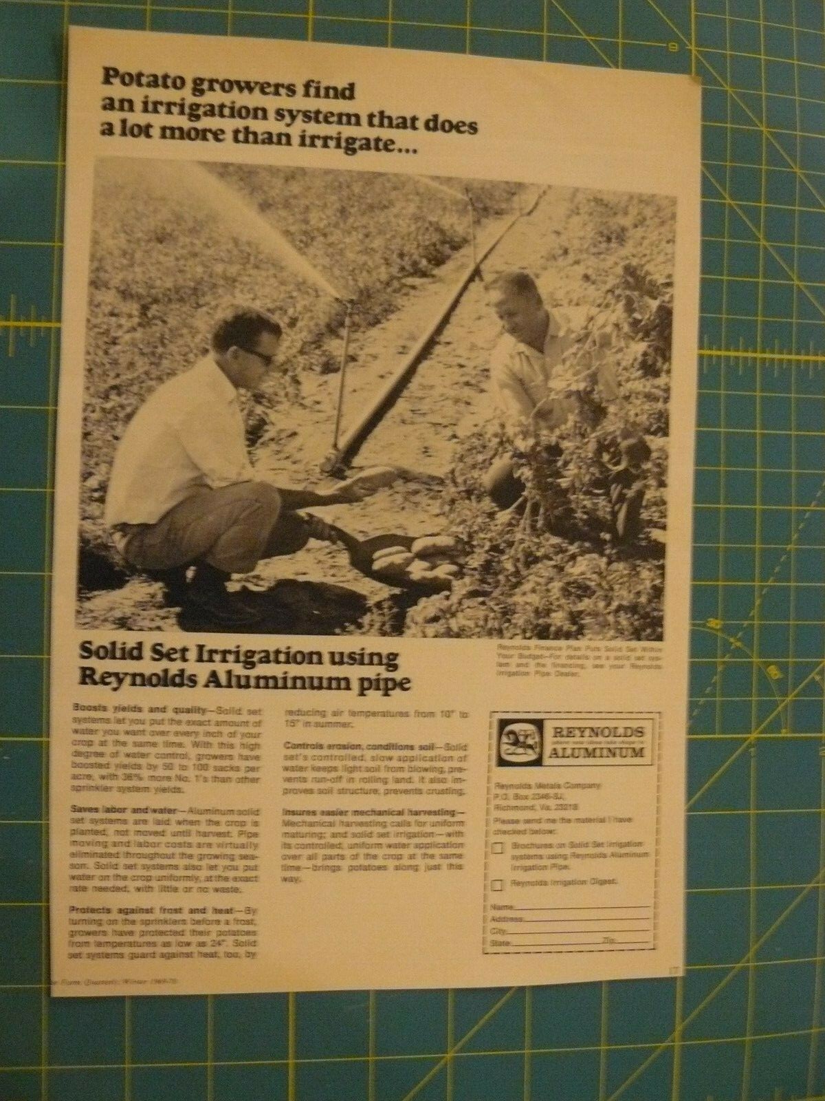 THE FARM QUARTERLY- WINTER 1969-70 -AD- REYNOLDS ALUMINUM IRRIGATION