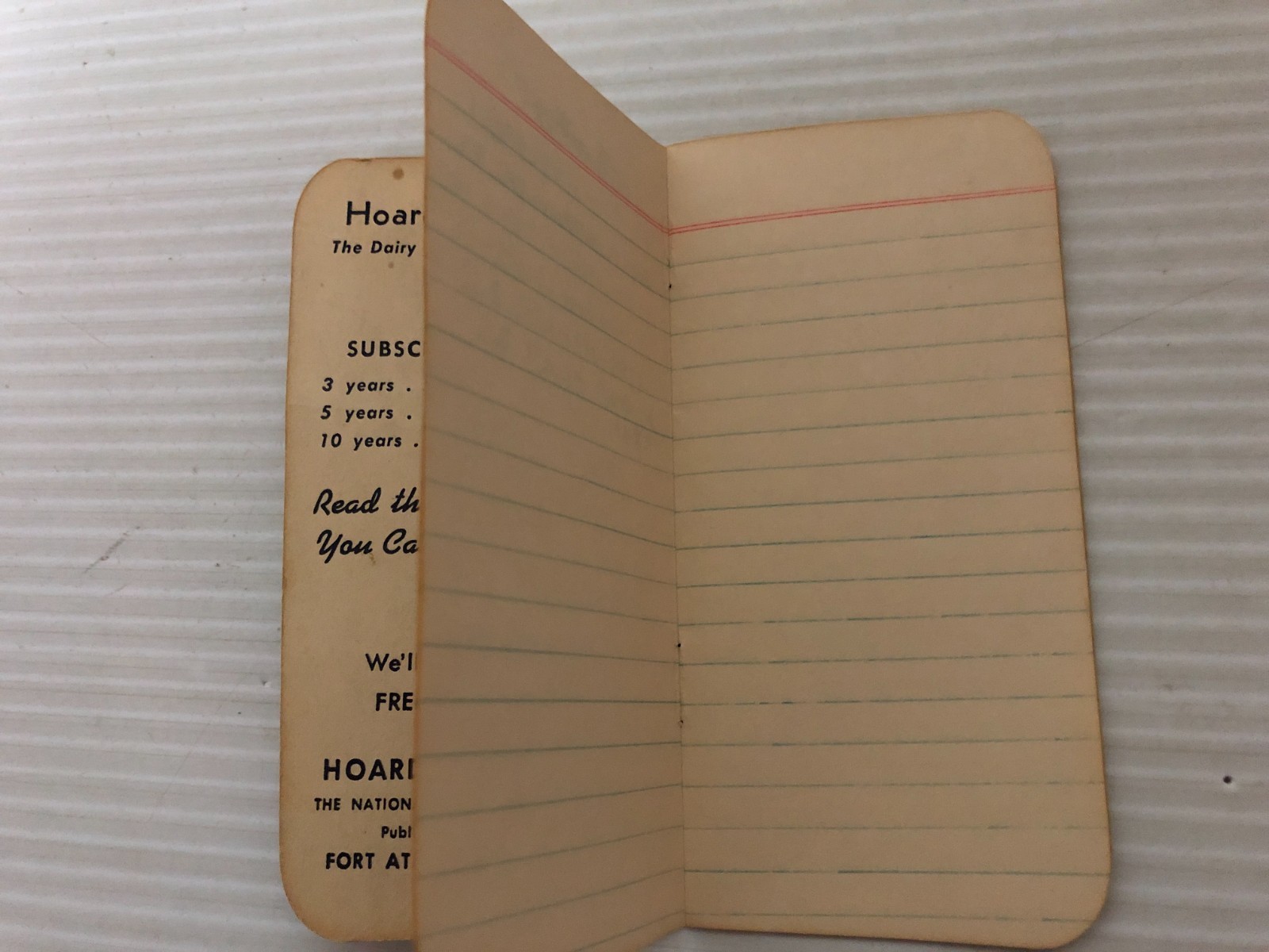 Vintage HOARD&rsquo;S DAIRYMAN Memo Book Fort Atkinson Wisconsin 1963