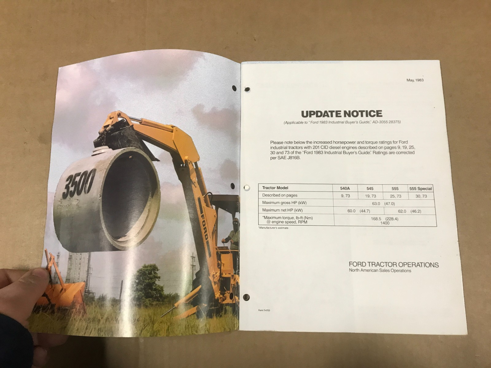 Vintage 1983 Ford Tractors Industrial Buyer&rsquo;s Guide
